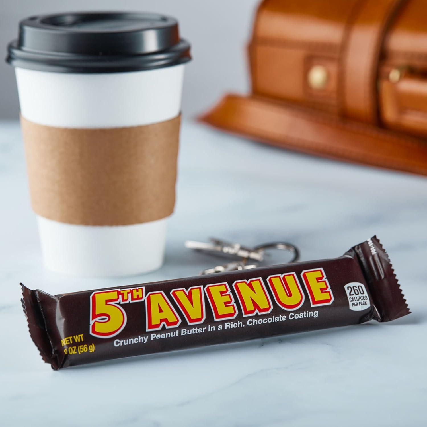 image5TH AVENUE Crunchy Peanut Butter and Rich Chocolate King Size Candy 34 oz Bar36 Ounce Pack of 18