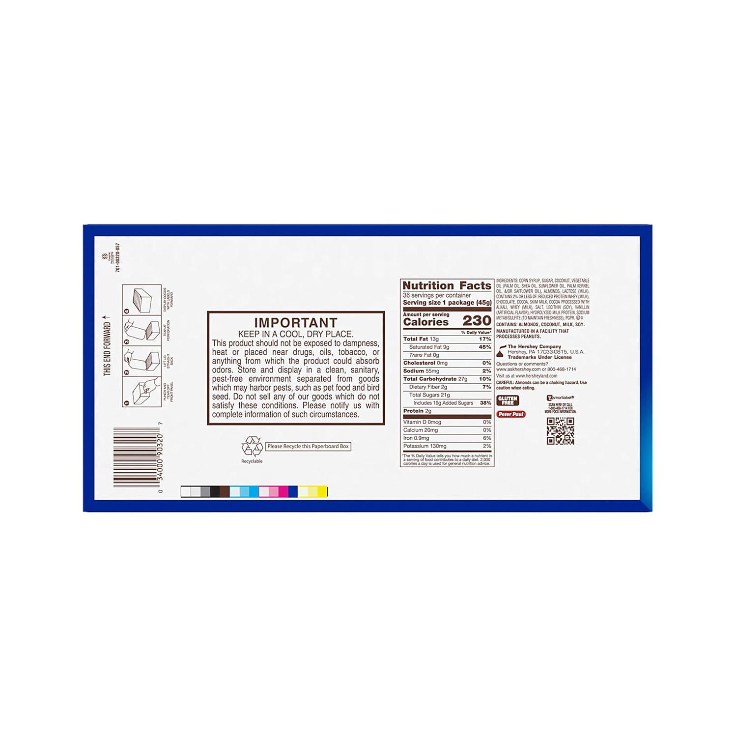 imageALMOND JOY Coconut and Almond Chocolate Candy Bars 161 oz 36 Count36