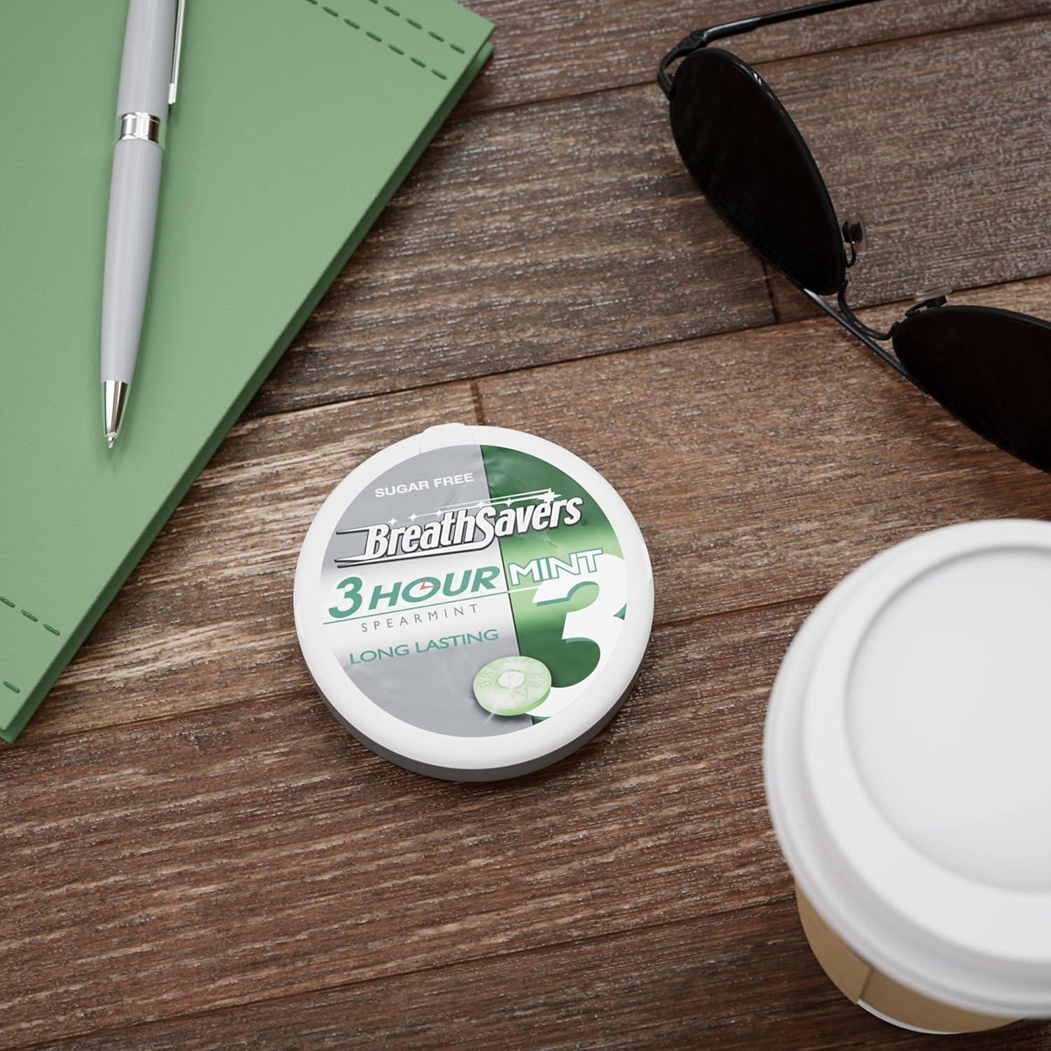 imageBREATH SAVERS Spearmint Sugar Free Breath Mints Tins 127 oz 8 CountSpearmint