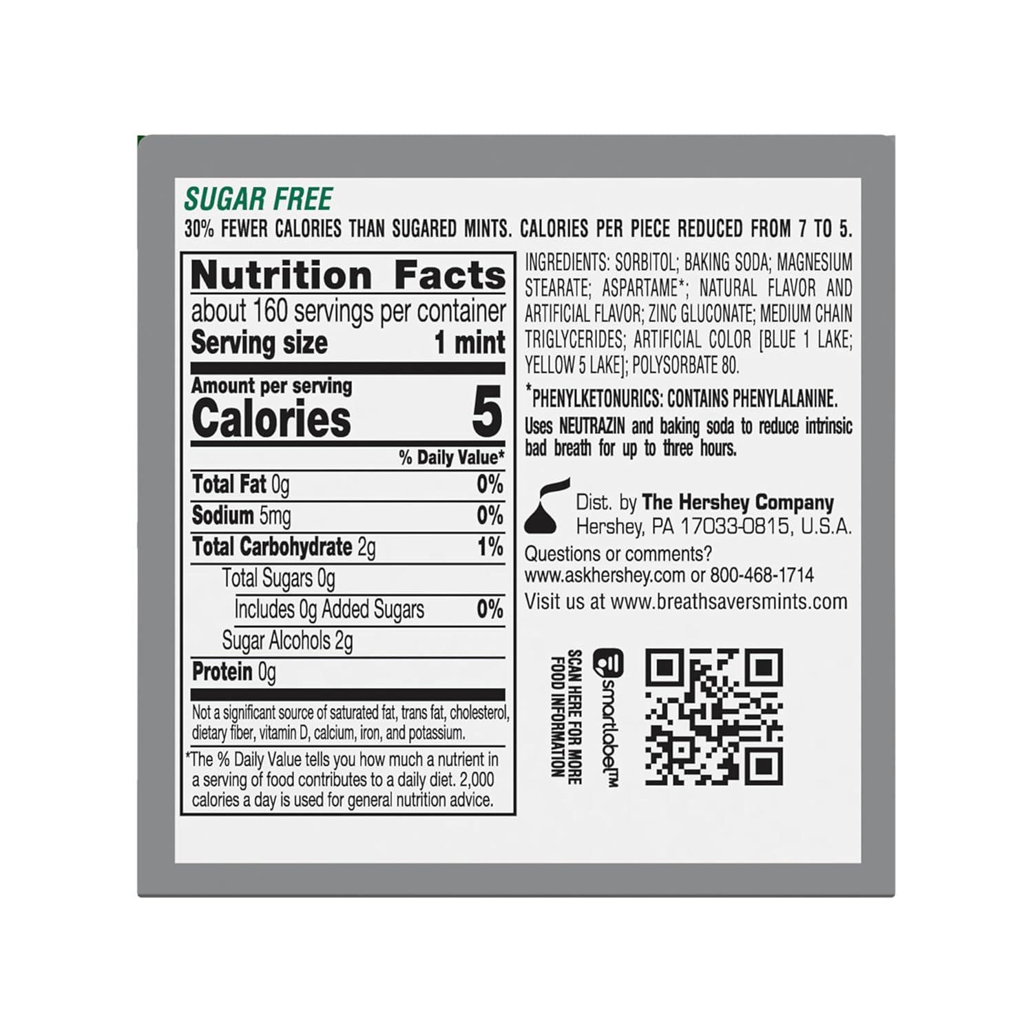 imageBREATH SAVERS Spearmint Sugar Free Breath Mints Tins 127 oz 8 CountSpearmint
