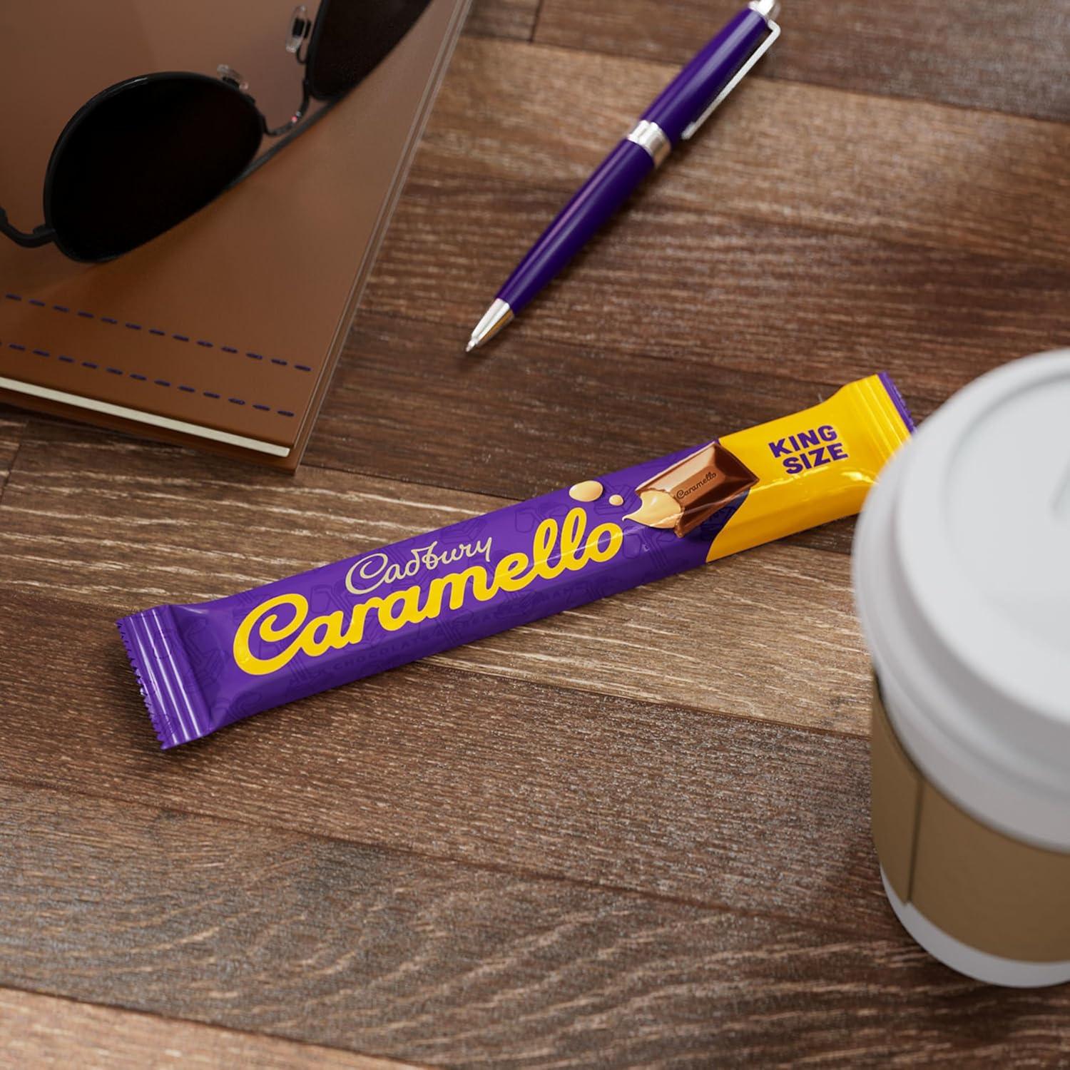 imageCADBURY CARAMELLO Milk Chocolate Caramel King Size Candy Bars 27 oz 18 Count