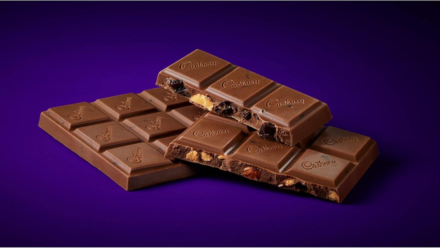 imageCADBURY DAIRY MILK Fruit ampamp Nut Milk Chocolate Candy Bars 35 oz 14 Count35 Ounce Pack of 14