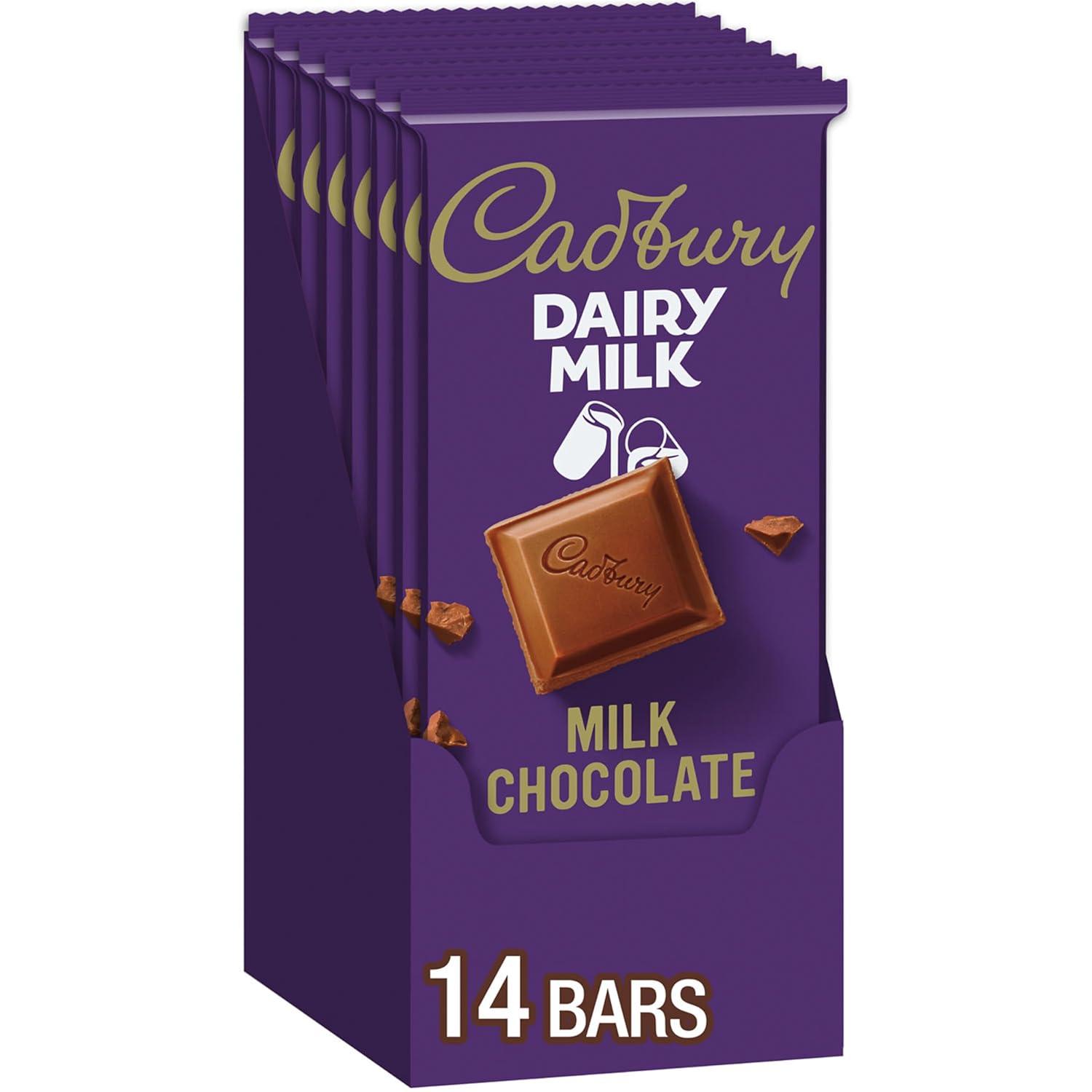 imageCADBURY DAIRY MILK Milk Chocolate Candy Bars 35 oz 14 CountMilk Chocolate