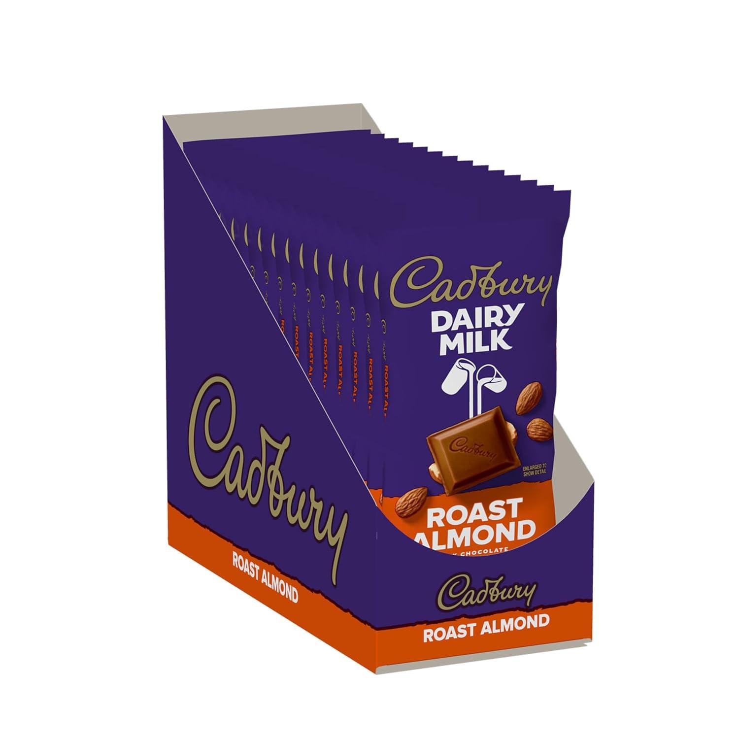 imageCADBURY DAIRY MILK Roast Almond Milk Chocolate Candy Bars 35 oz 14 Count