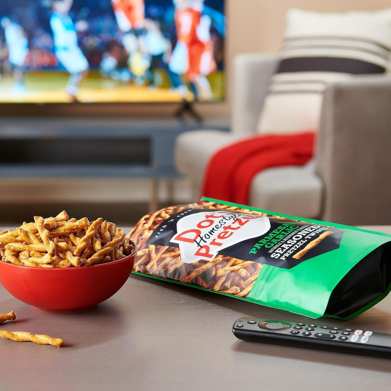 imageDots Pretzels Original Seasoned Pretzel Twist Snack 16oz Grocery Sized BagParmesan Garlic