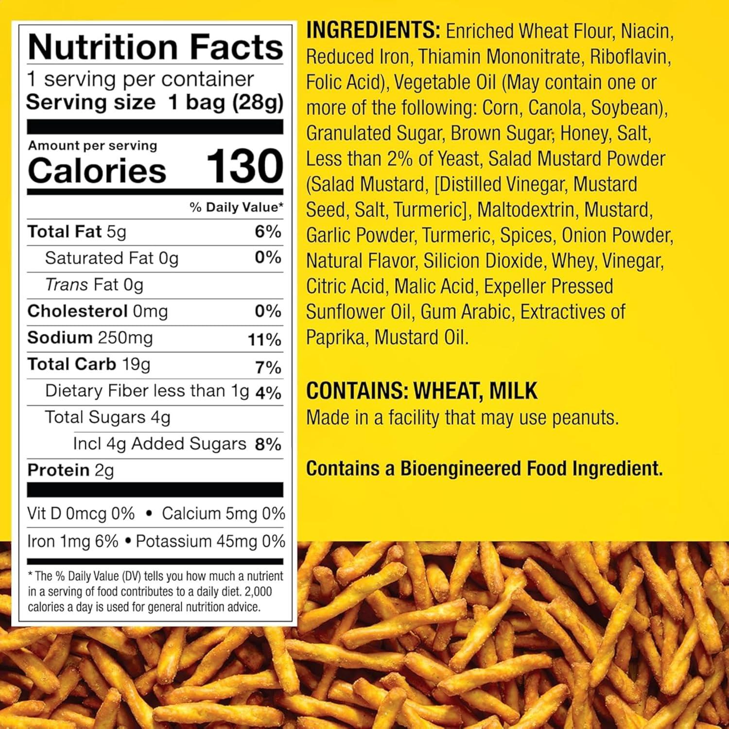 imageDots Pretzels Variety Pack Original Honey Mustard and Parmesan Garlic Twist Snack 1oz Individually Sized Bags 18 CountHoneyMustard