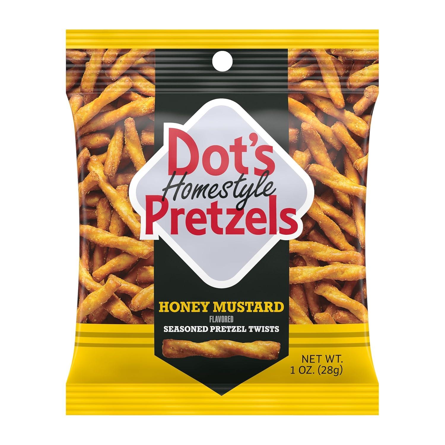 imageDots Pretzels Variety Pack Original Honey Mustard and Parmesan Garlic Twist Snack 1oz Individually Sized Bags 18 CountOriginal  Honey Mustard  Parmesan Garlic Variety Pack