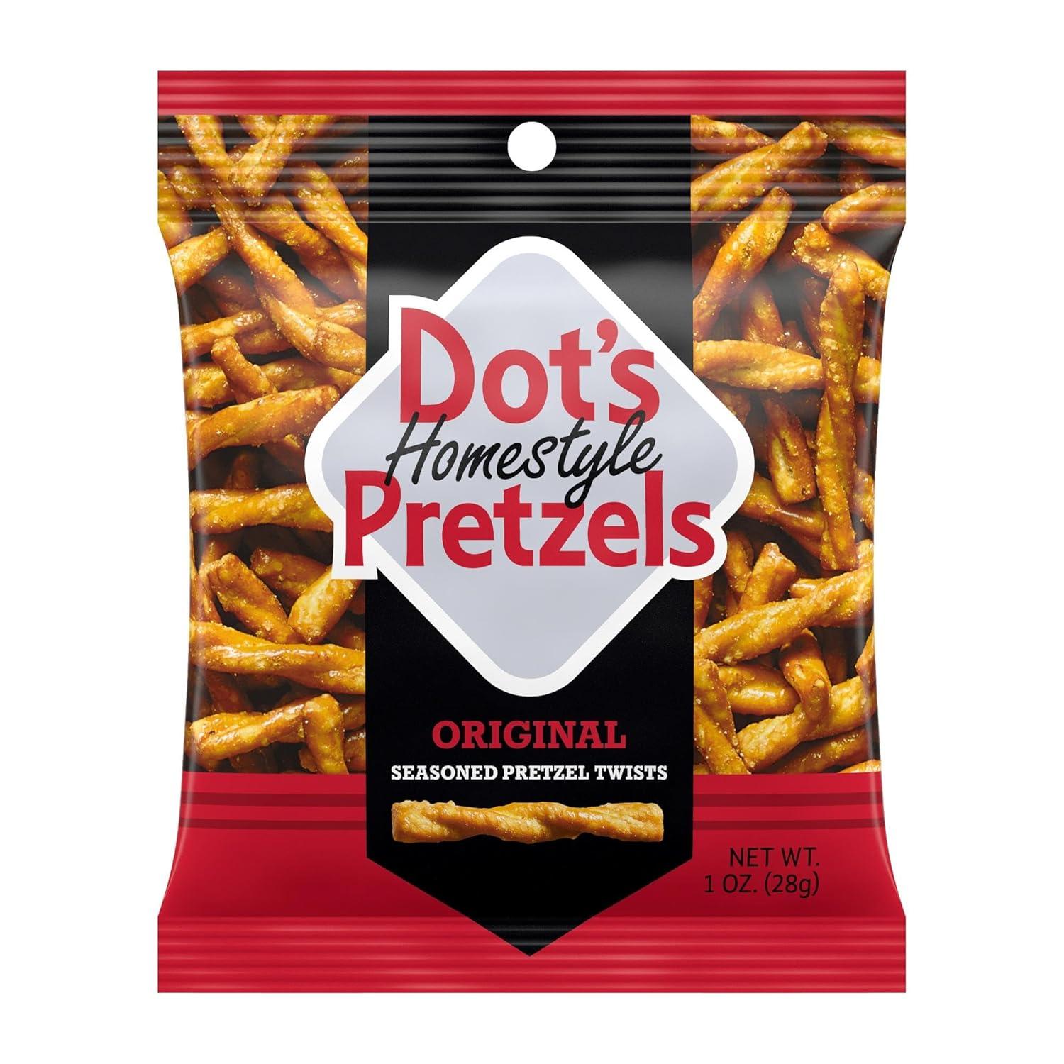 imageDots Pretzels Variety Pack Original Honey Mustard and Parmesan Garlic Twist Snack 1oz Individually Sized Bags 18 CountOriginal