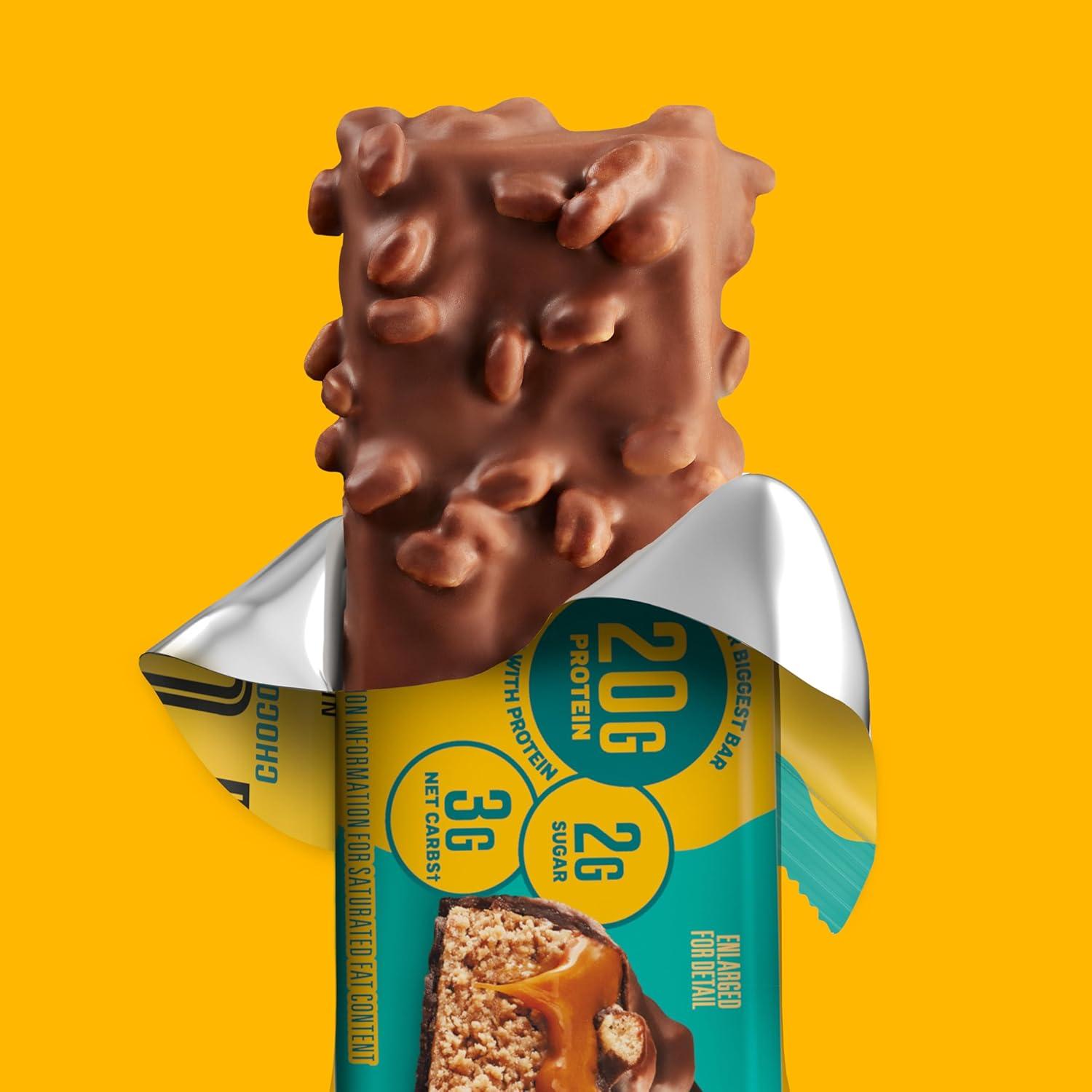 imageFULFIL Protein Snack Bars Chocolate Salted Caramel Flavored Gluten Free with 15g Protein Pantry Staples 12 CountChocolate Salted Caramel
