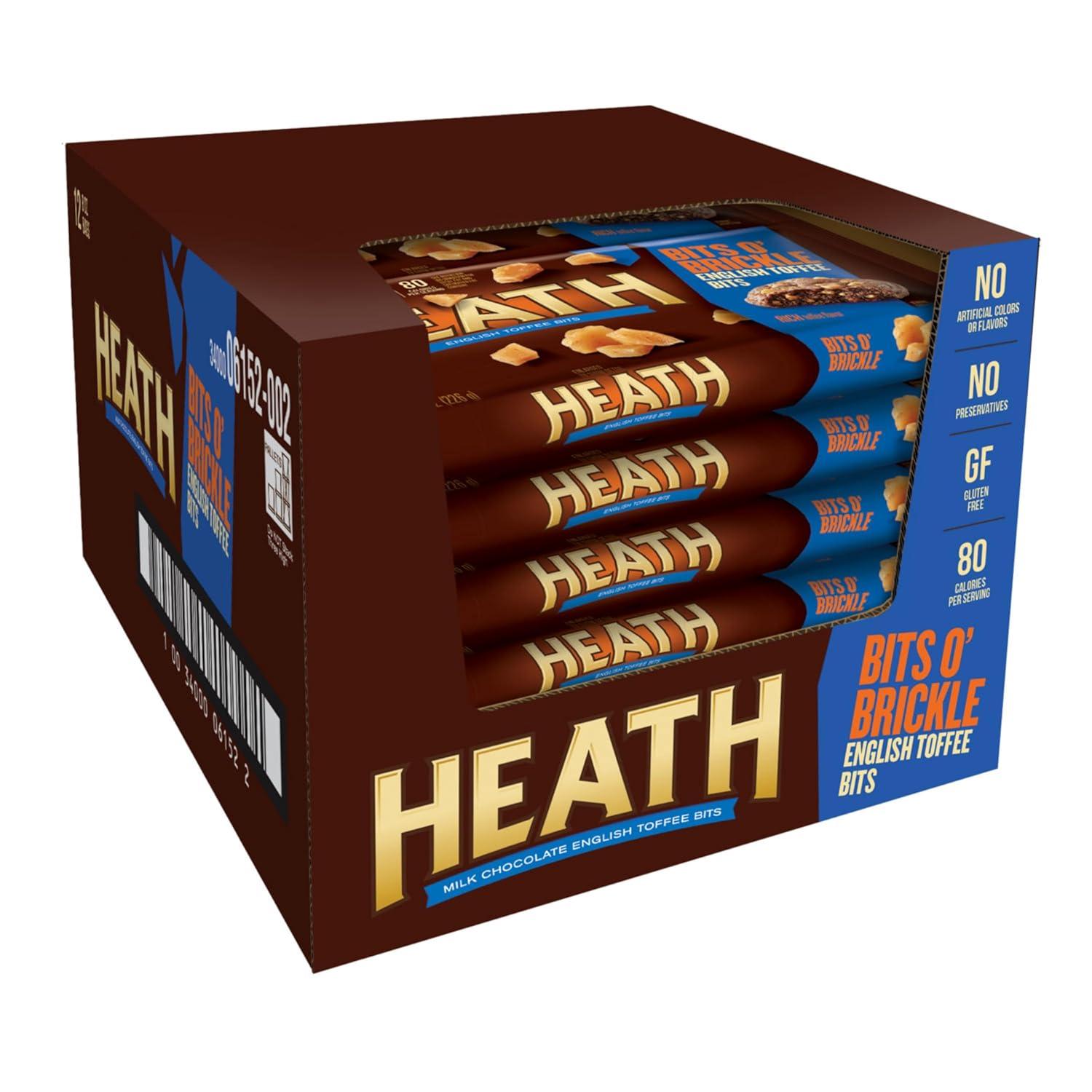 imageHEATH BITS O BRICKLE English Toffee Bits Bags 8 oz 12 Count