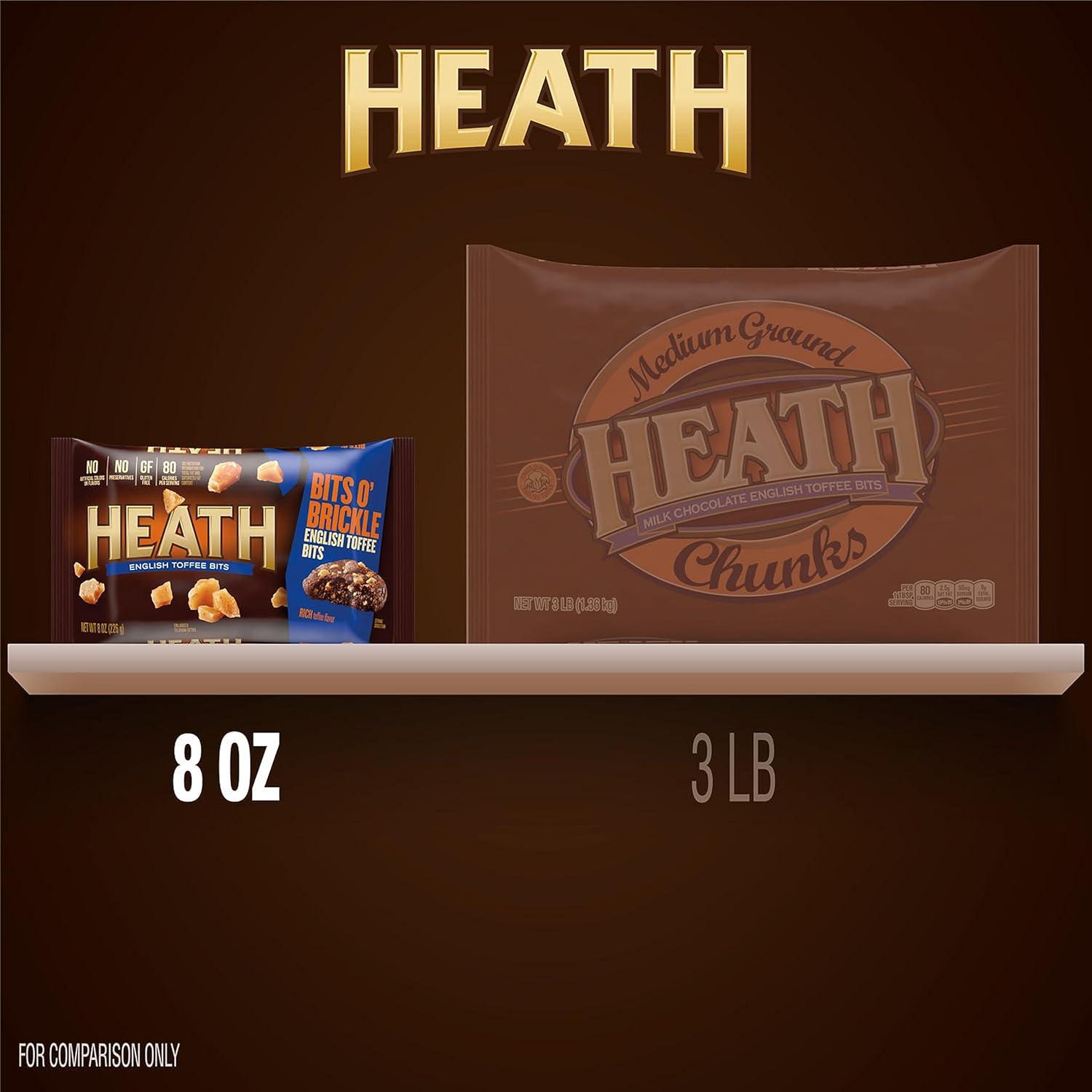 imageHEATH BITS O BRICKLE English Toffee Bits Bags 8 oz 12 Count