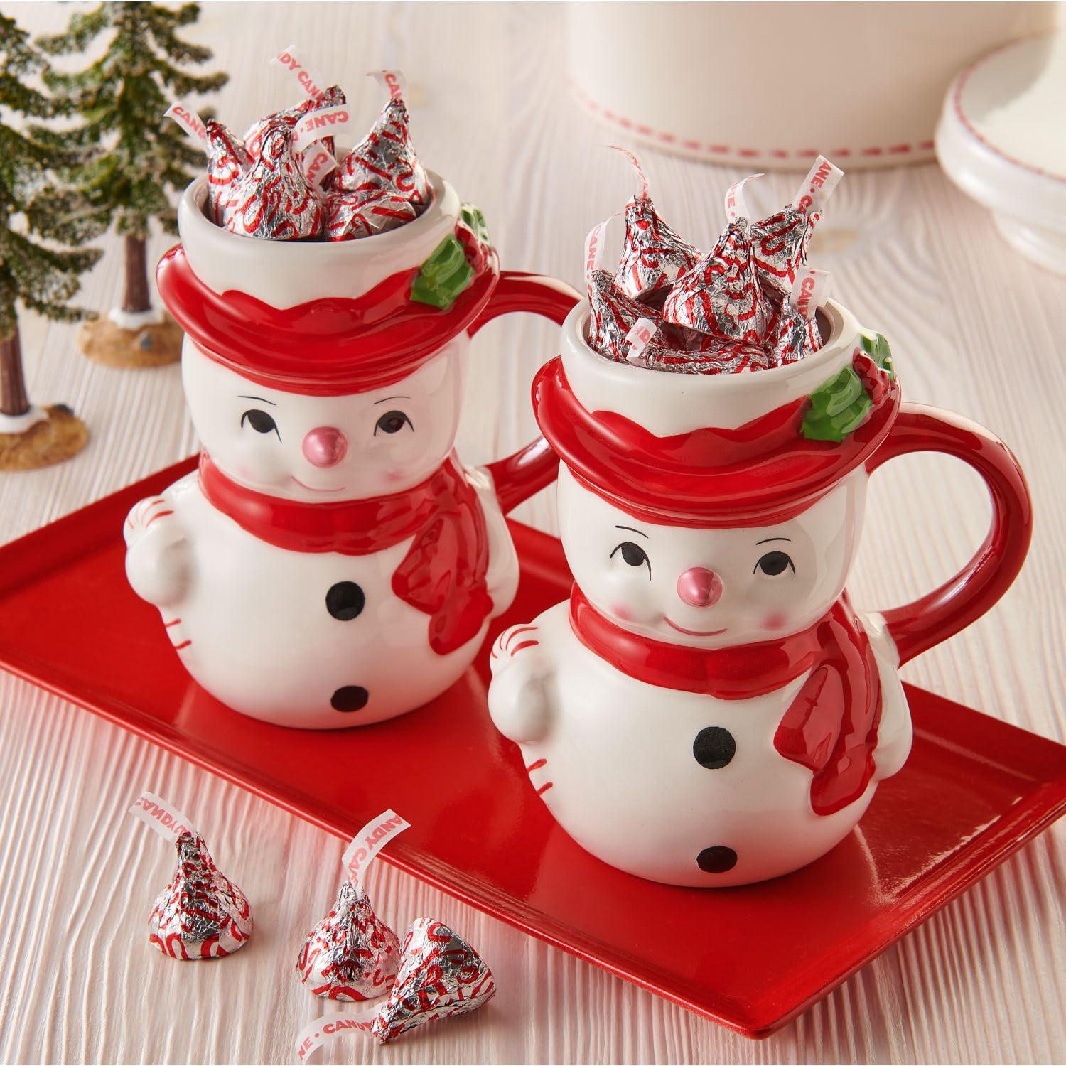 imageHERSHEYS KISSES Candy Cane Flavored Christmas Candy Bag 16 ozCandy Cane