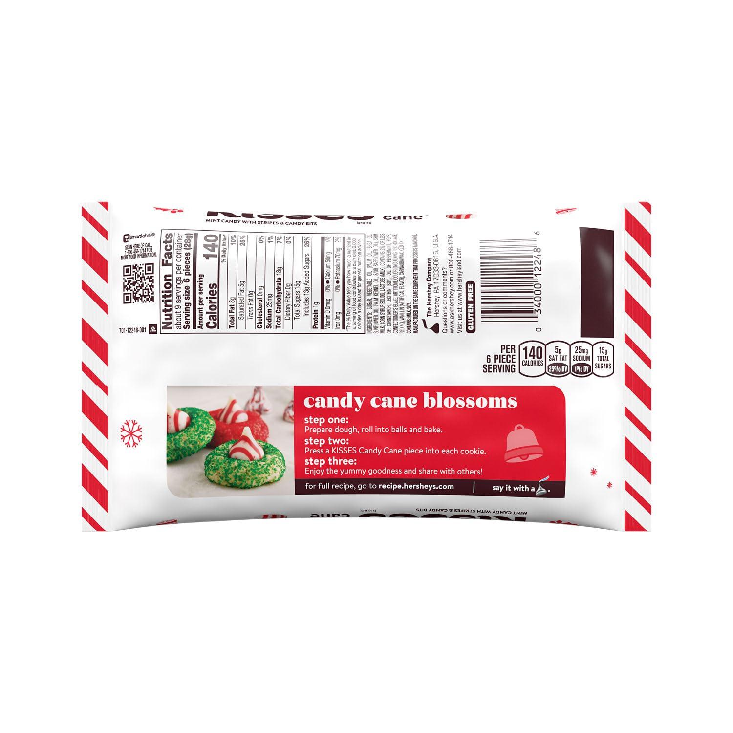 imageHERSHEYS KISSES Candy Cane Flavored Christmas Candy Bag 16 ozCandy Cane