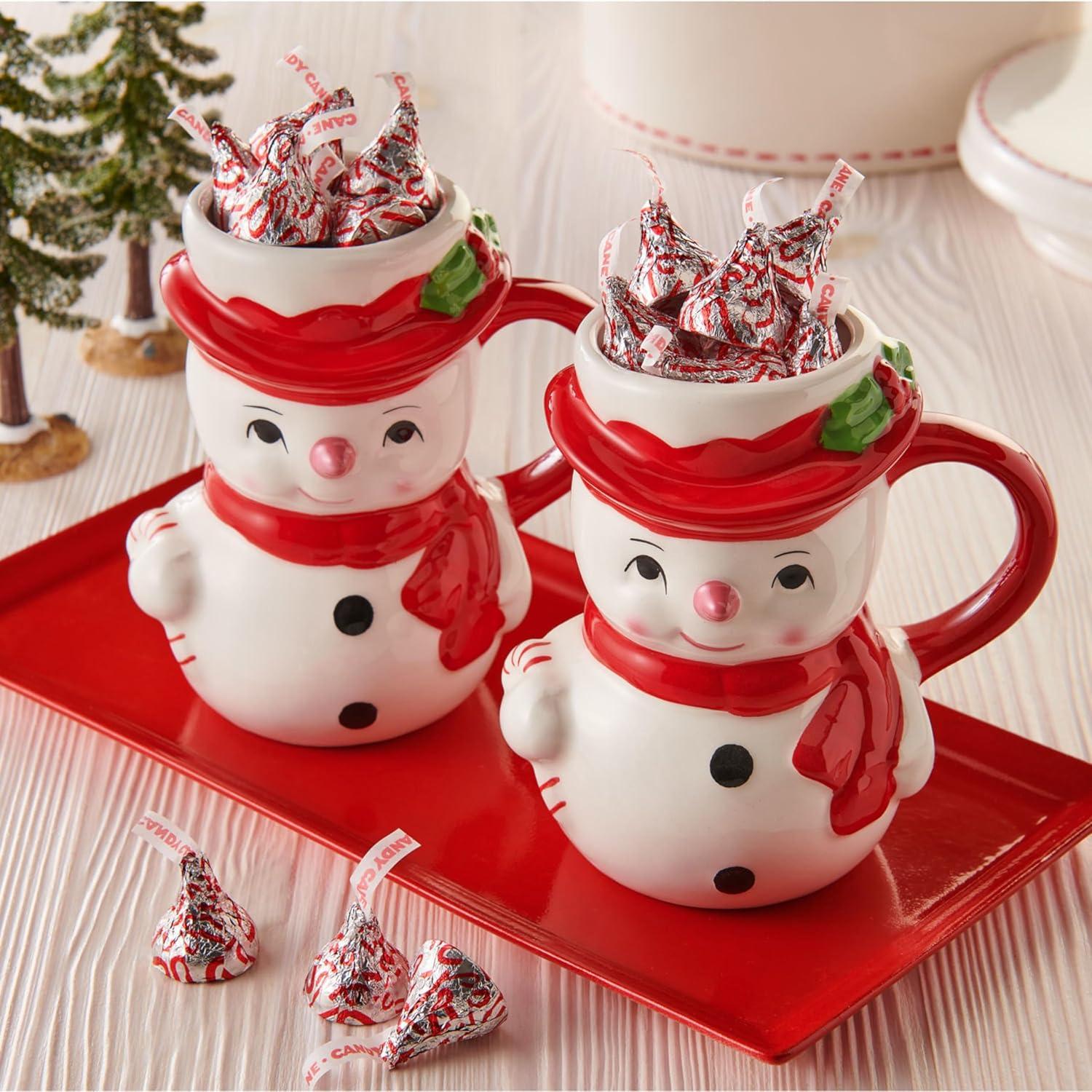 imageHERSHEYS KISSES Candy Cane Flavored Christmas Candy Bag 16 ozCandy Cane