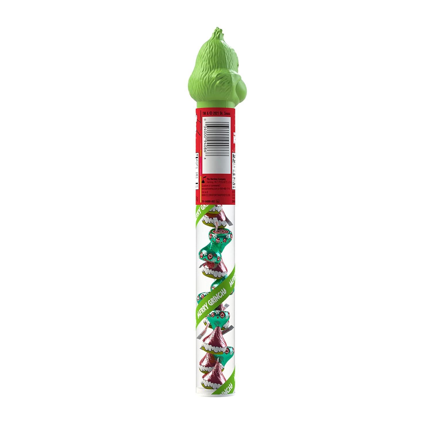 imageHERSHEYS KISSES Grinch Milk Chocolate Candy Christmas 208 oz Filled Plastic CaneMilkChocolate