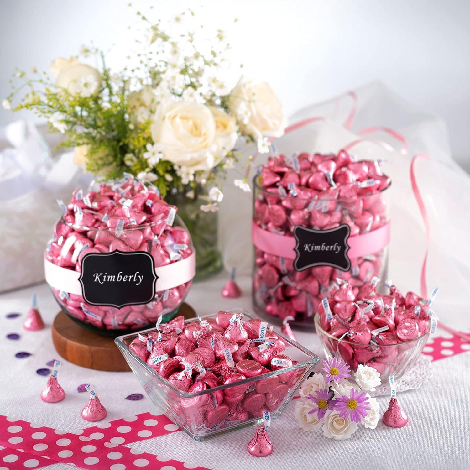 imageHERSHEYS KISSES Milk Chocolate Candy Bulk Bag 60 ozPink