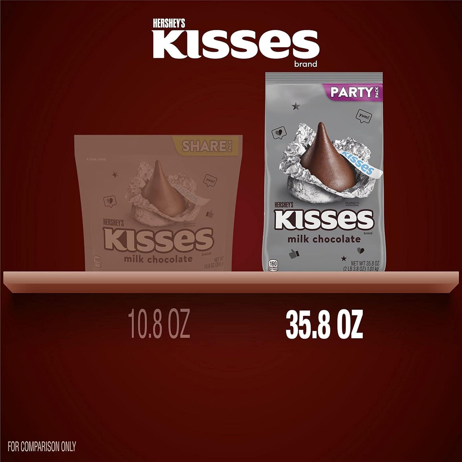 imageHERSHEYS KISSES Milk Chocolate Candy Party Pack Halloween Candy 358 ozMilk Chocolate