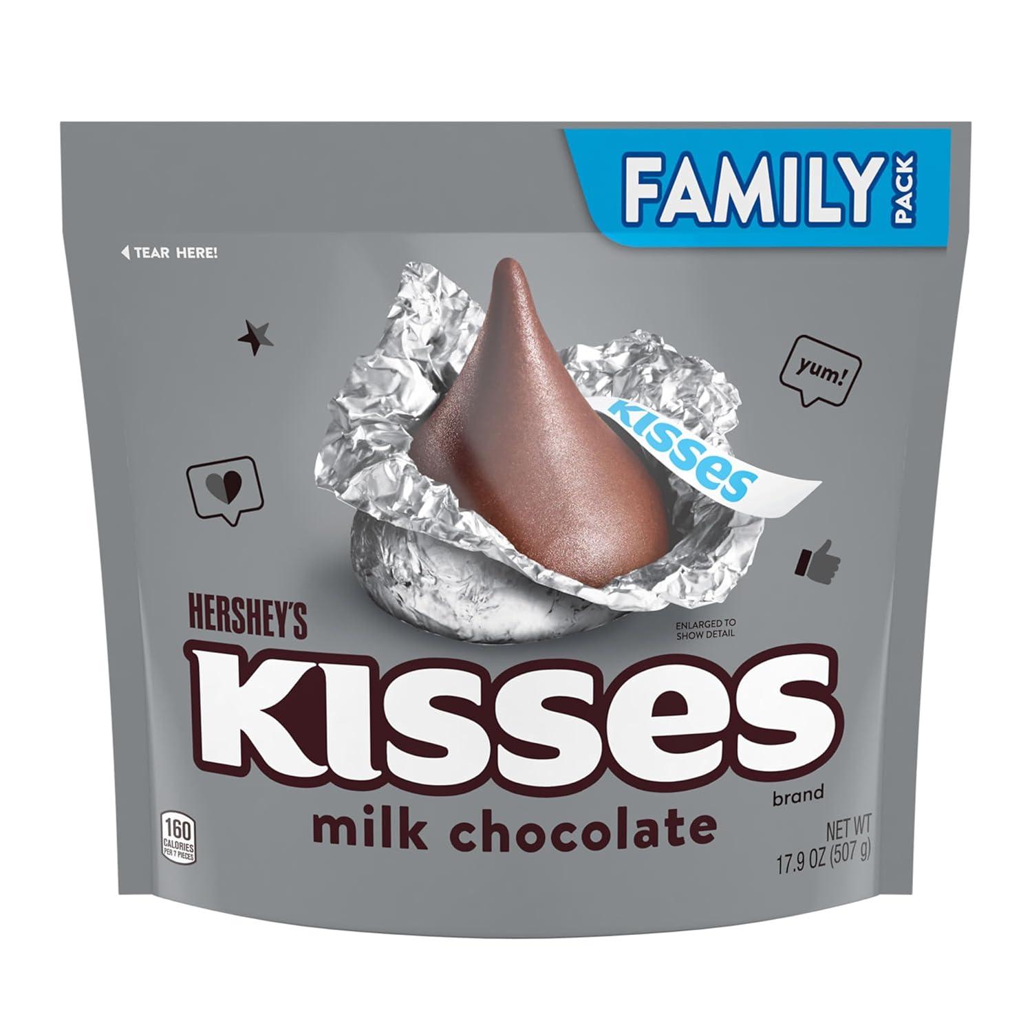 imageHERSHEYS KISSES Milk Chocolate Candy Party Pack Halloween Candy 358 ozMilk Chocolate