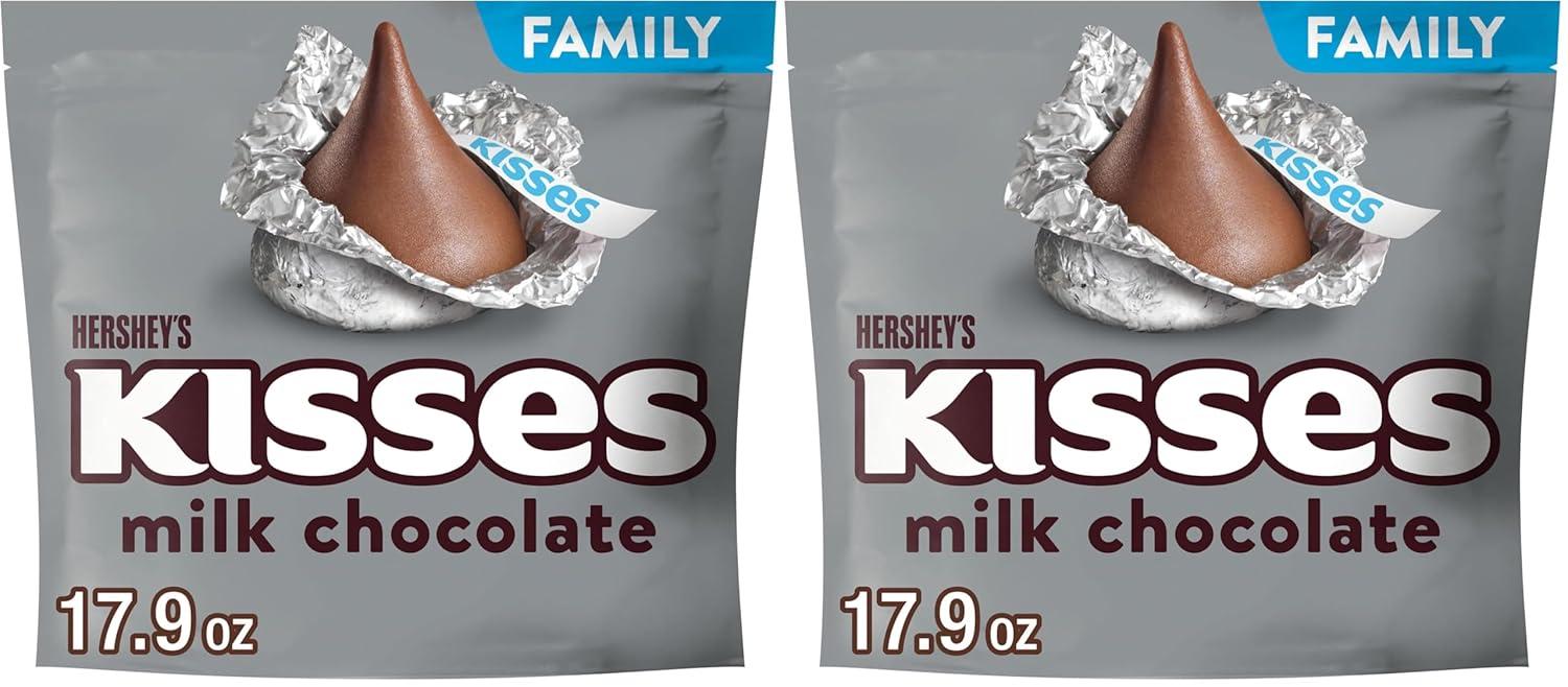 imageHERSHEYS KISSES Milk Chocolate Candy Party Pack Halloween Candy 358 ozMilk Chocolate