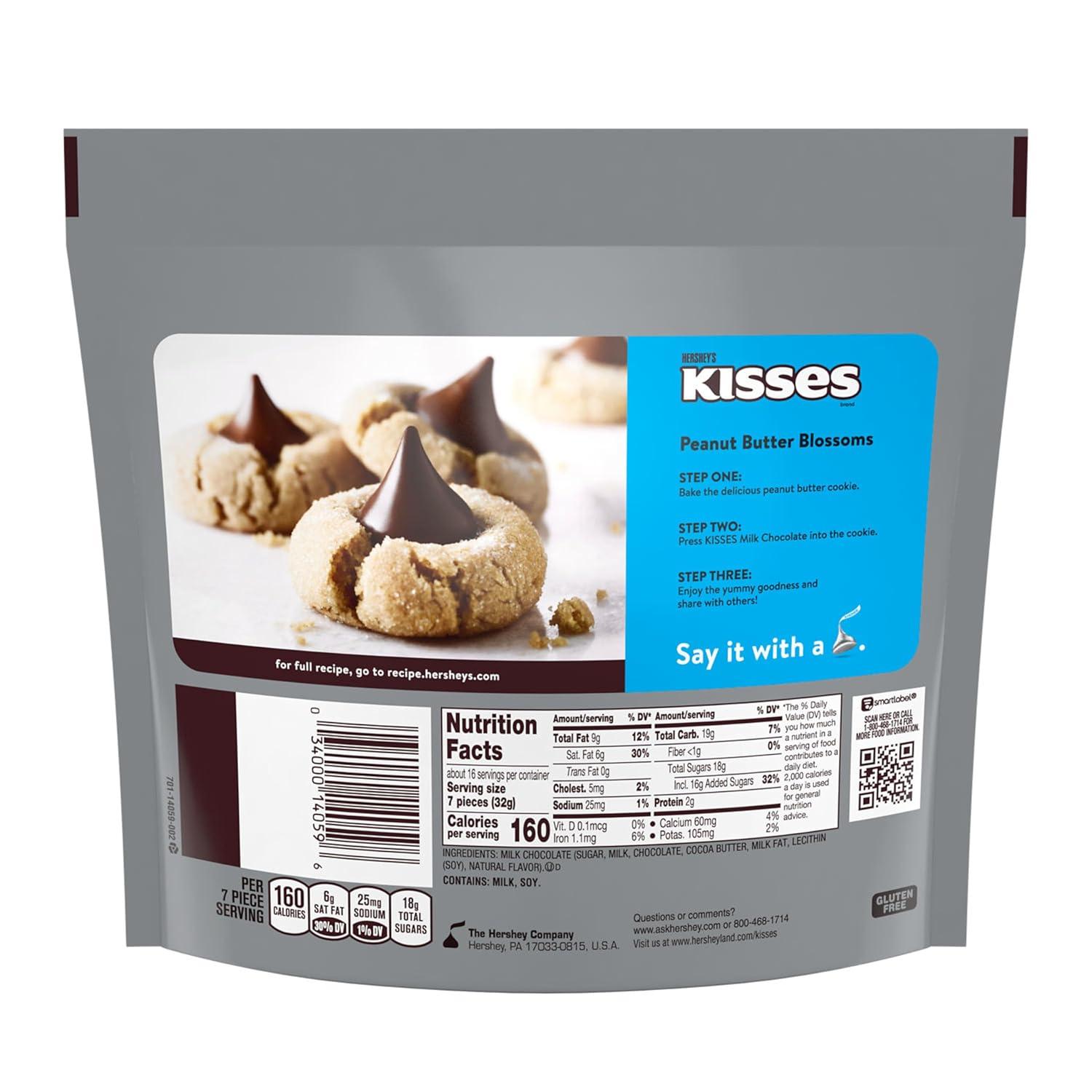 imageHERSHEYS KISSES Milk Chocolate Candy Party Pack Halloween Candy 358 ozMilk Chocolate