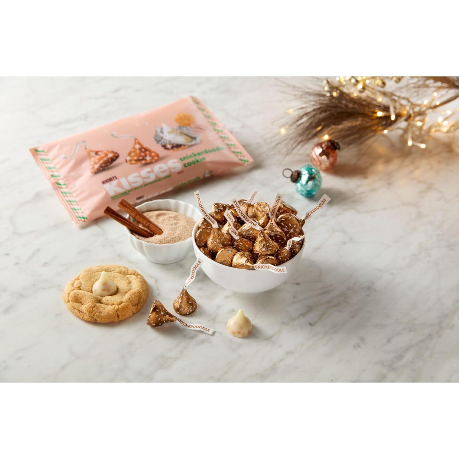 imageHERSHEYS KISSES Snickerdoodle Cookie Flavored Christmas Candy Bag 9 ozSnickerdoodle