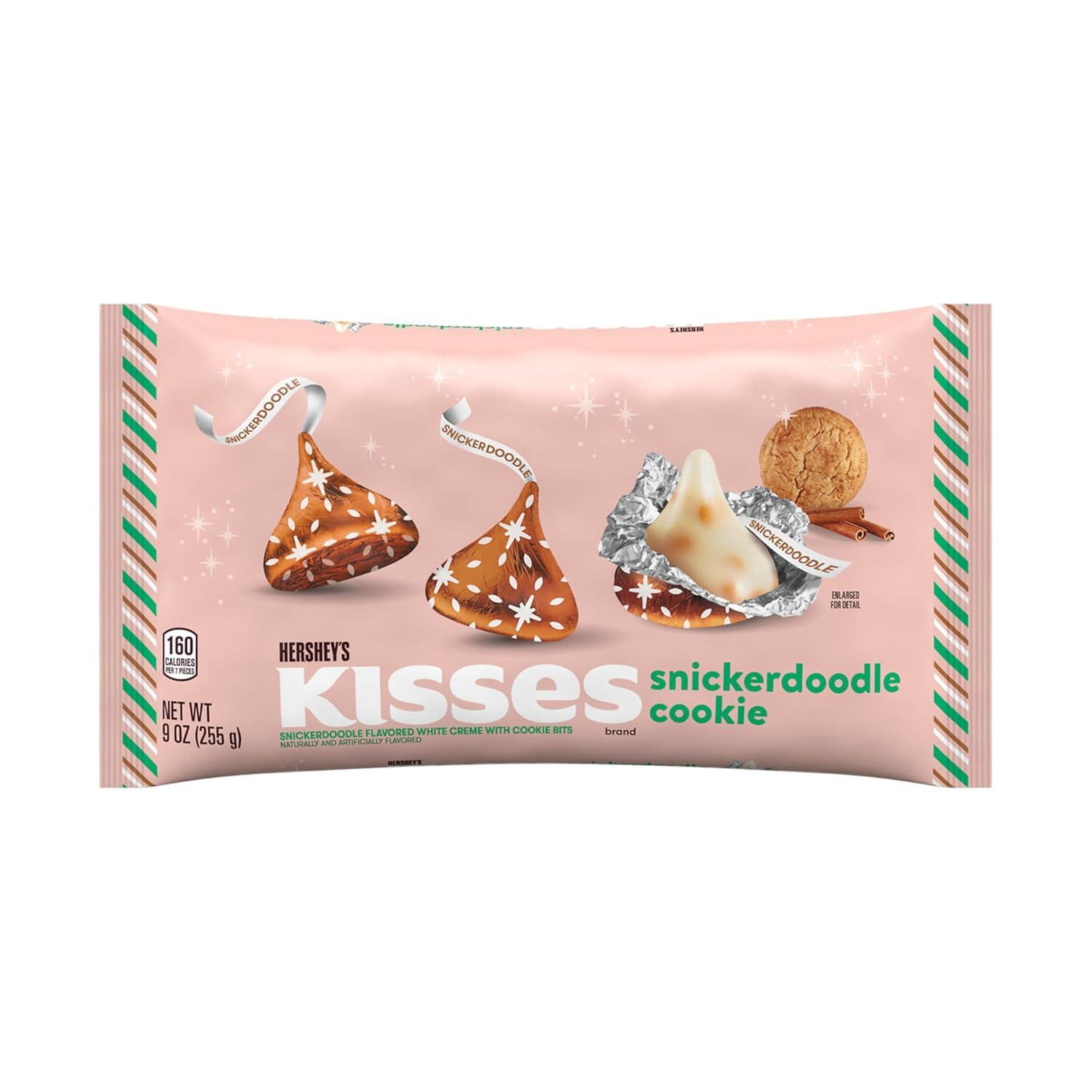 imageHERSHEYS KISSES Snickerdoodle Cookie Flavored Christmas Candy Bag 9 ozSnickerdoodle