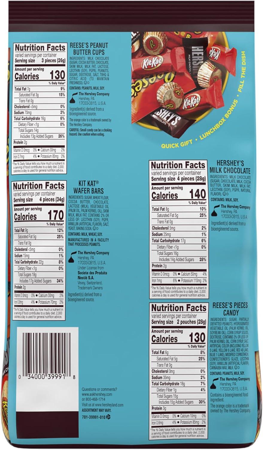 imageHERSHEYS KIT KAT and REESES Assorted Flavored Candy Party Pack 3338 oz3338 oz Party Bag 93 Pieces
