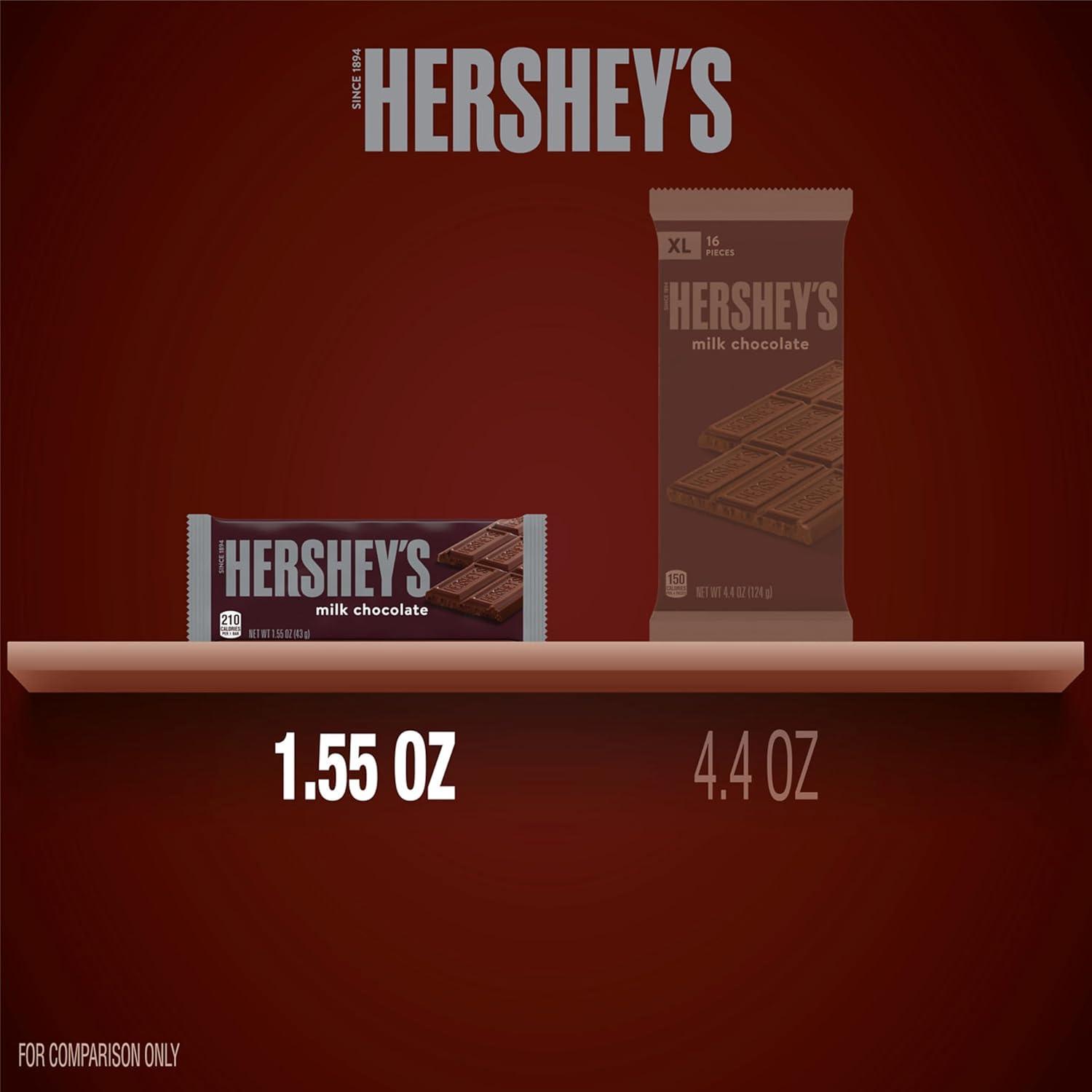 imageHERSHEYS Milk Chocolate Candy Bars Halloween Candy 155 oz 36 CountMilk Chocolate
