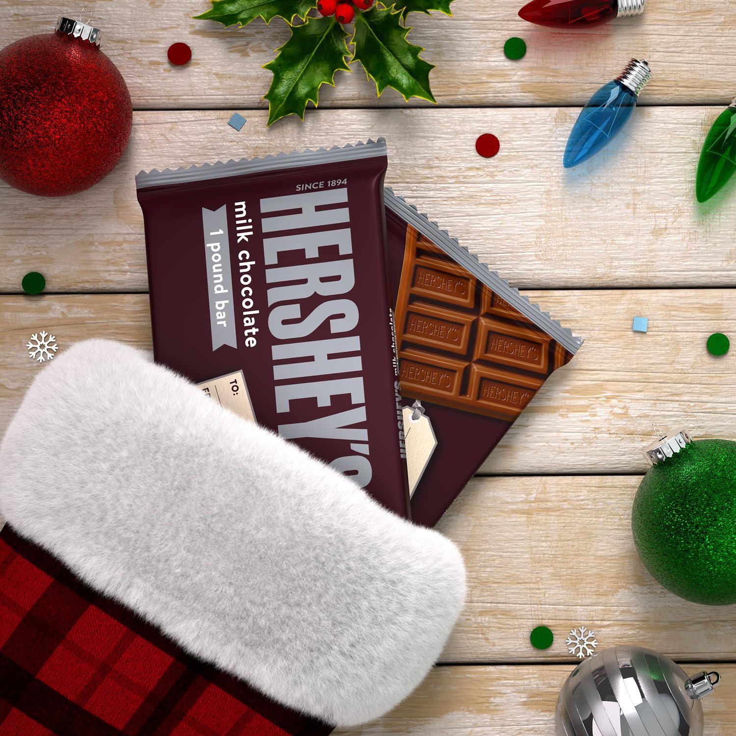 imageHERSHEYS Milk Chocolate Candy Gift Bar 1 lbNew Version
