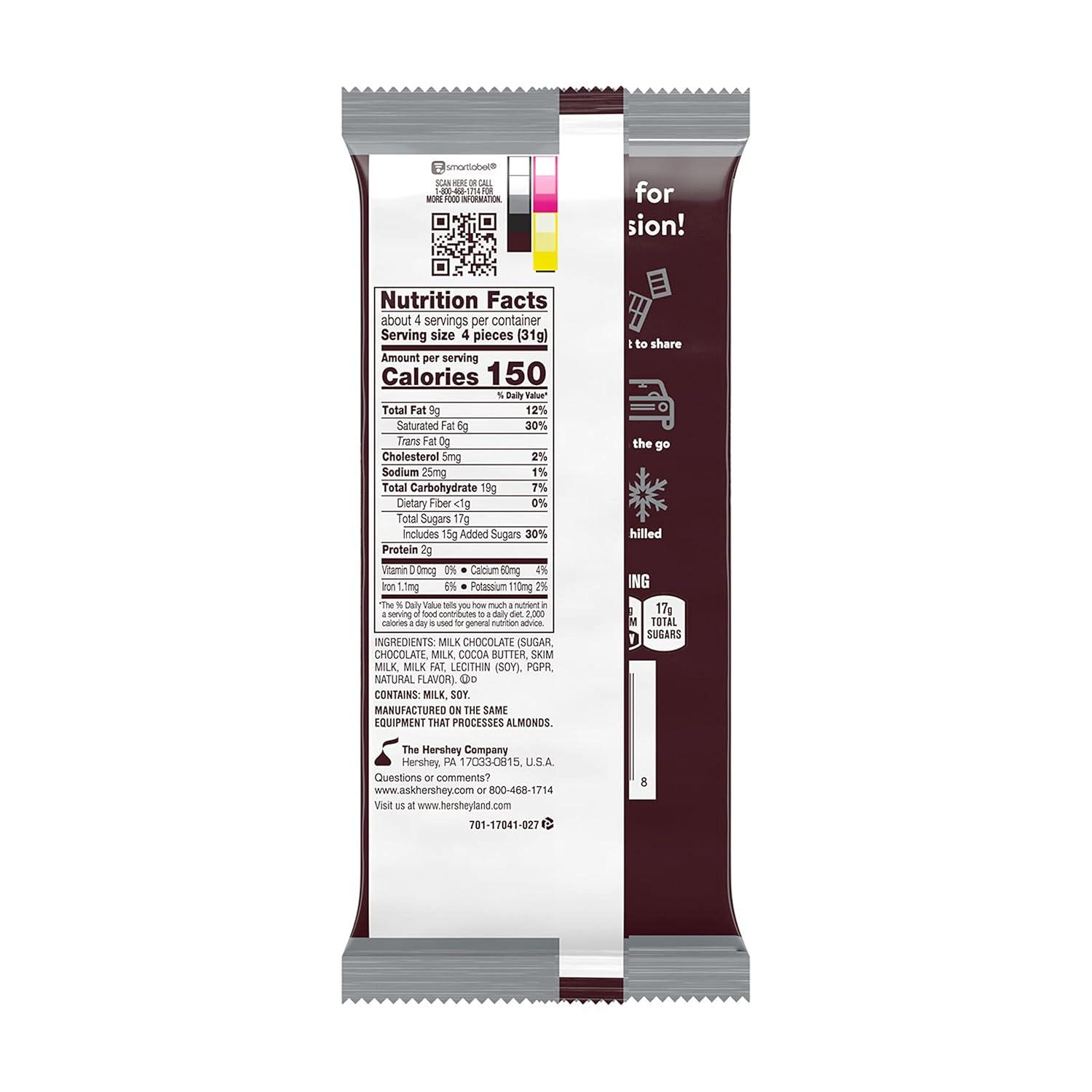 imageHERSHEYS Milk Chocolate XL Candy Bars Halloween Candy 44 oz 12 Count 16 Pieces44 Ounce Pack of 12