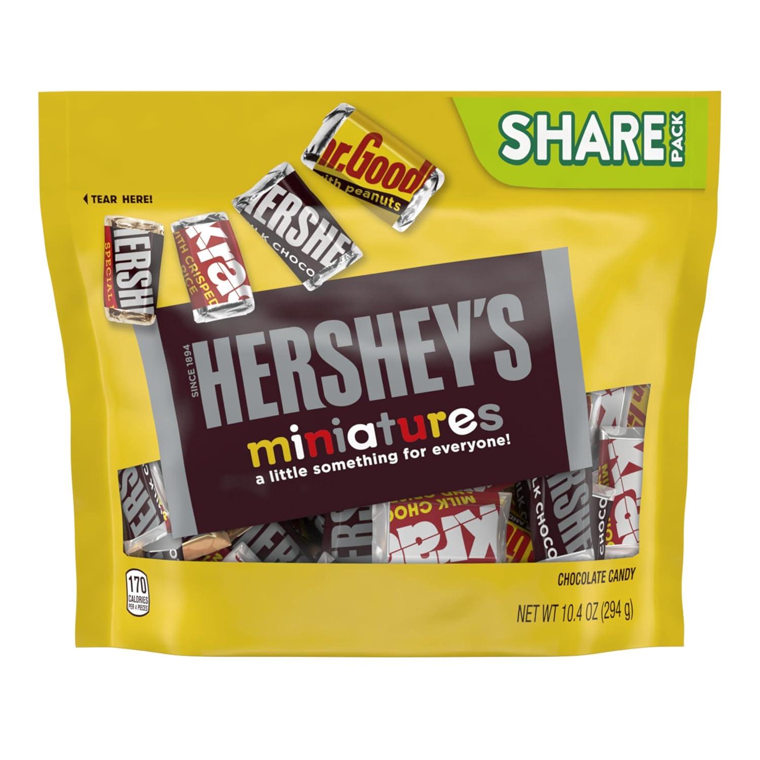 imageHERSHEYS Miniatures Assorted Chocolate Christmas Candy Bag 171 ozChocolate