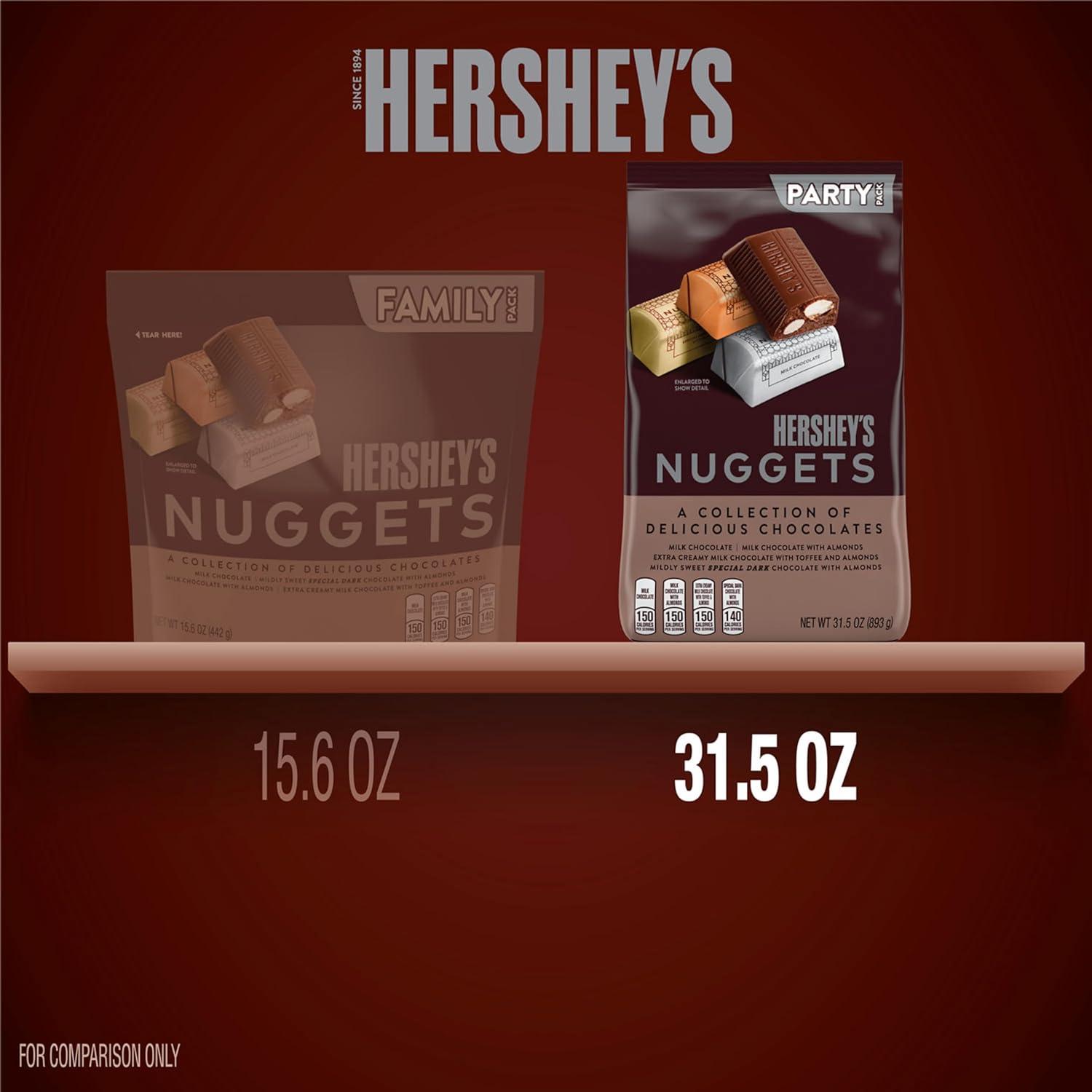 imageHERSHEYS NUGGETS Assorted Chocolate Candy Party Pack Halloween Candy 315 oz
