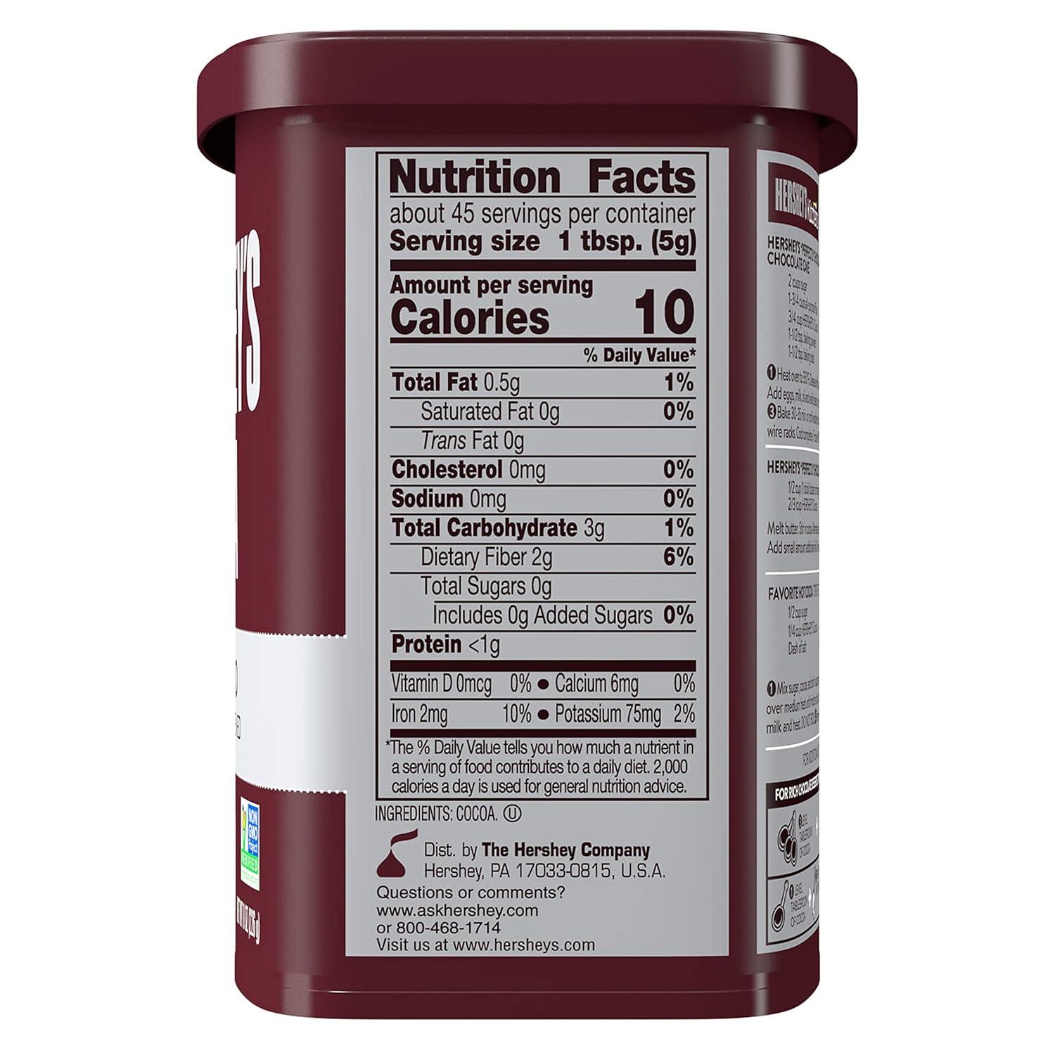 imageHERSHEYS Natural Unsweetened Cocoa Powder Can 8 ozChocolate