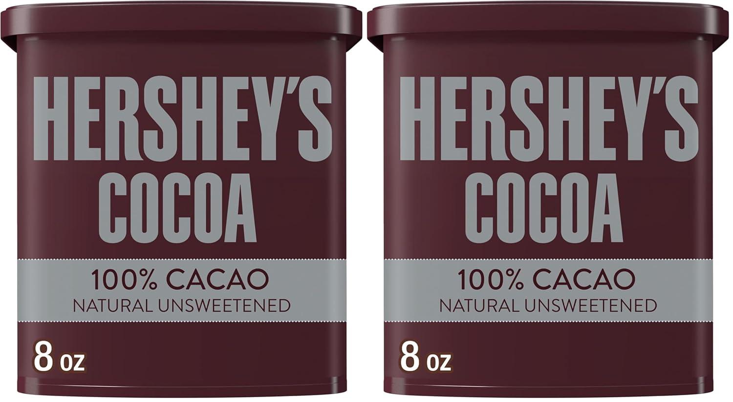 imageHERSHEYS Natural Unsweetened Cocoa Powder Can 8 ozChocolate