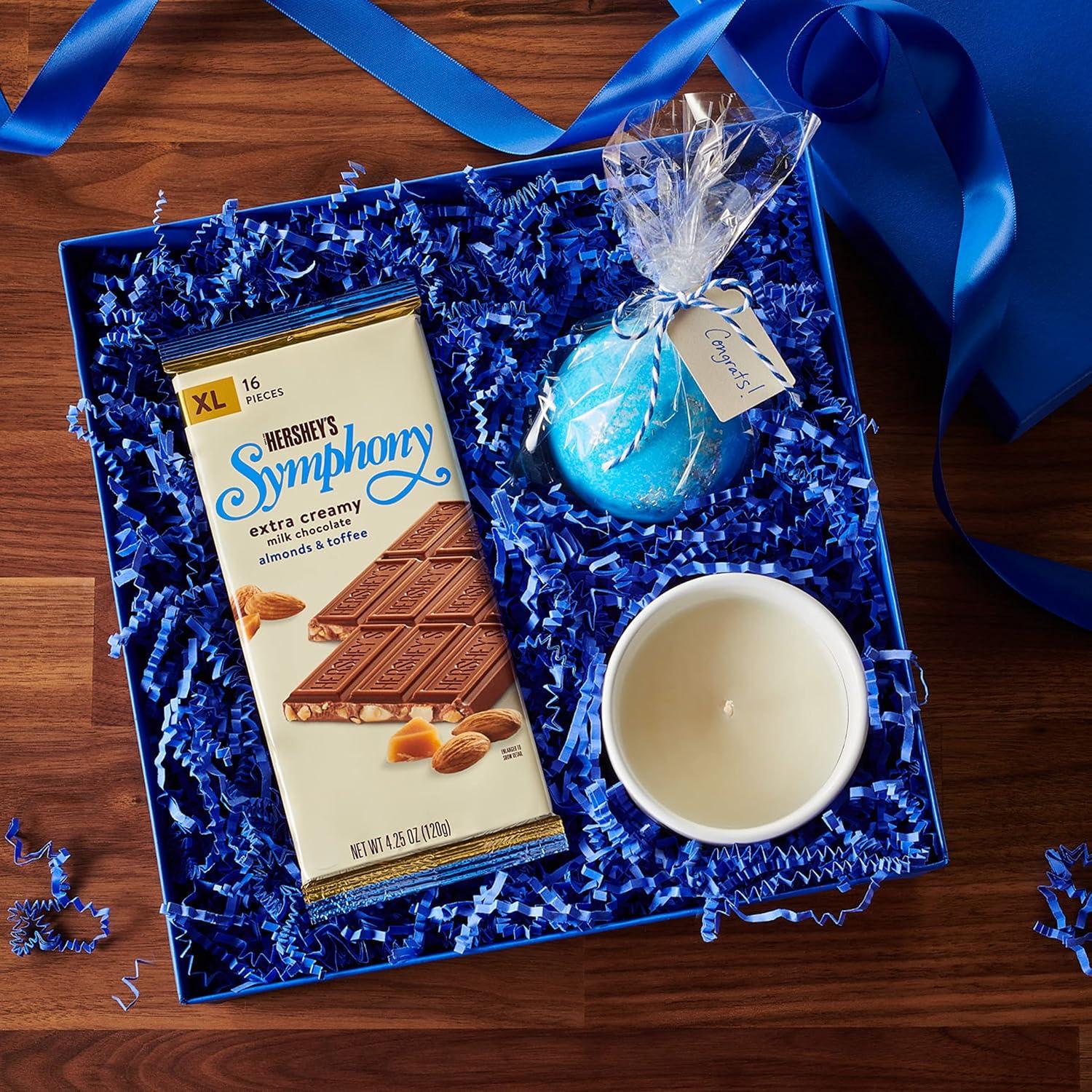 imageHERSHEYS SYMPHONY Chocolate Almond Toffee XL Candy Bars 425 oz 16 Pieces 12 CountMilk Chocolate  Almonds and Toffee