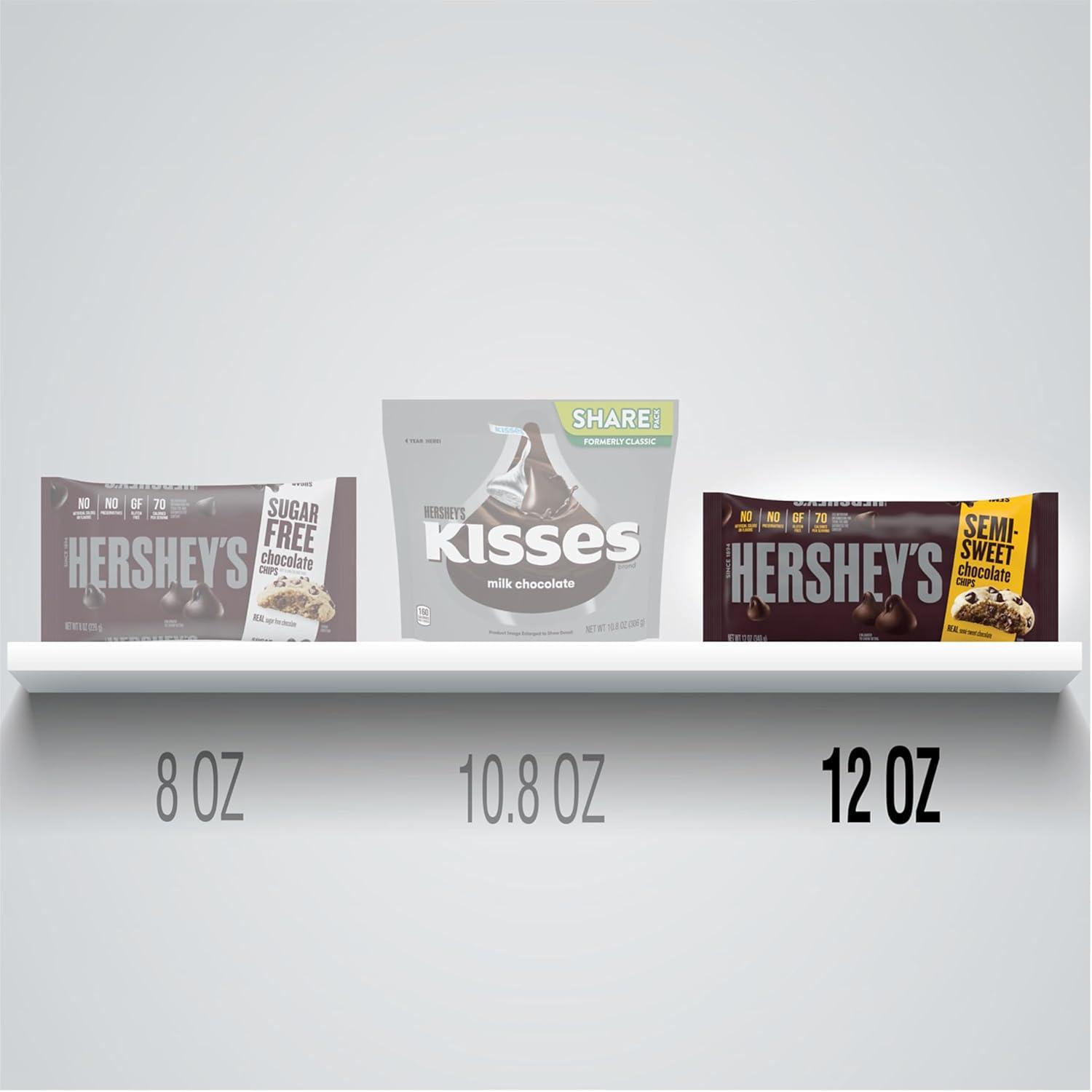 imageHERSHEYS Semi Sweet Chocolate Baking Chips Bags 12 oz 12 CountSemiSweet Milk Chocolate