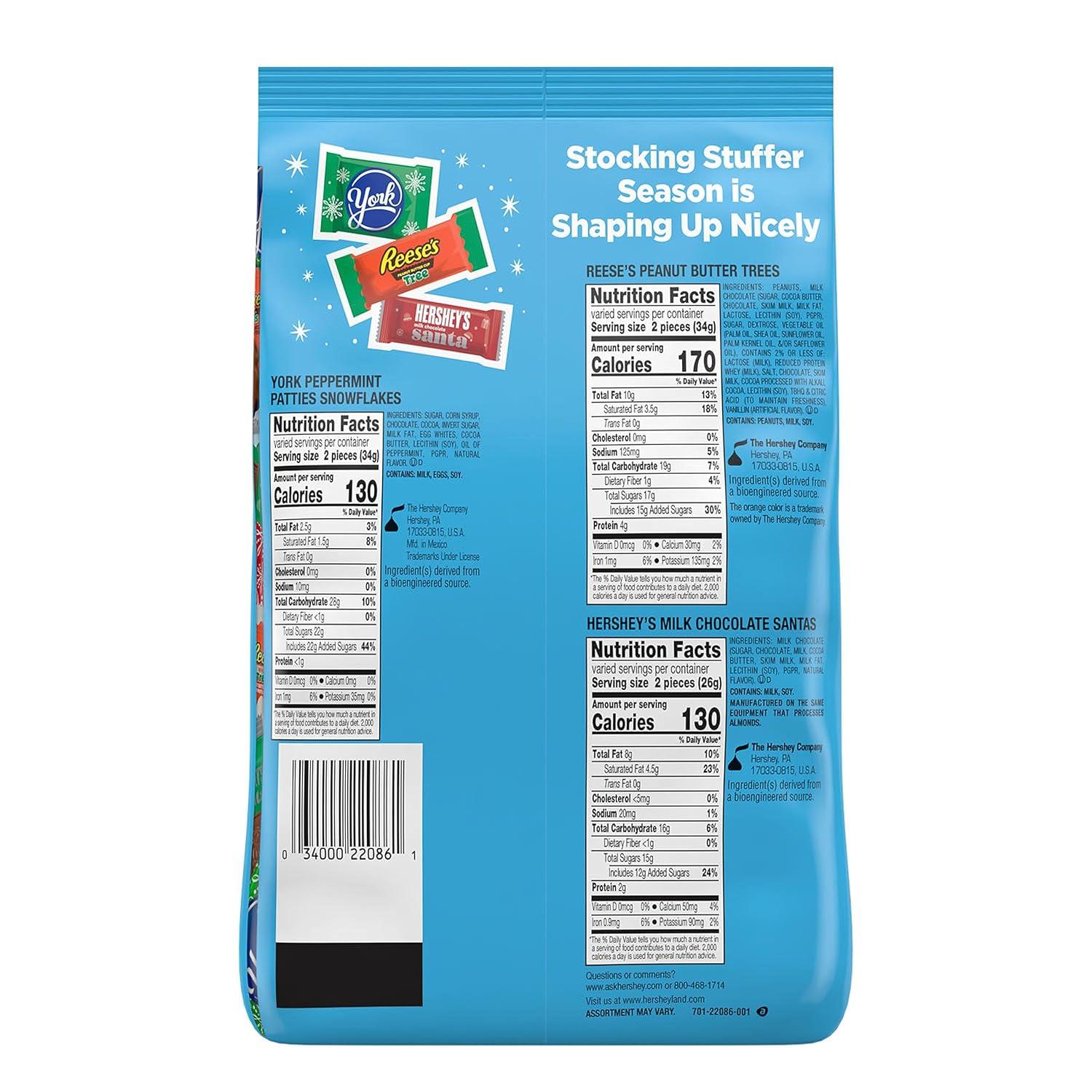 imageHershey Assorted Flavored Christmas Candy Bulk Bag 3245 ozAssorted