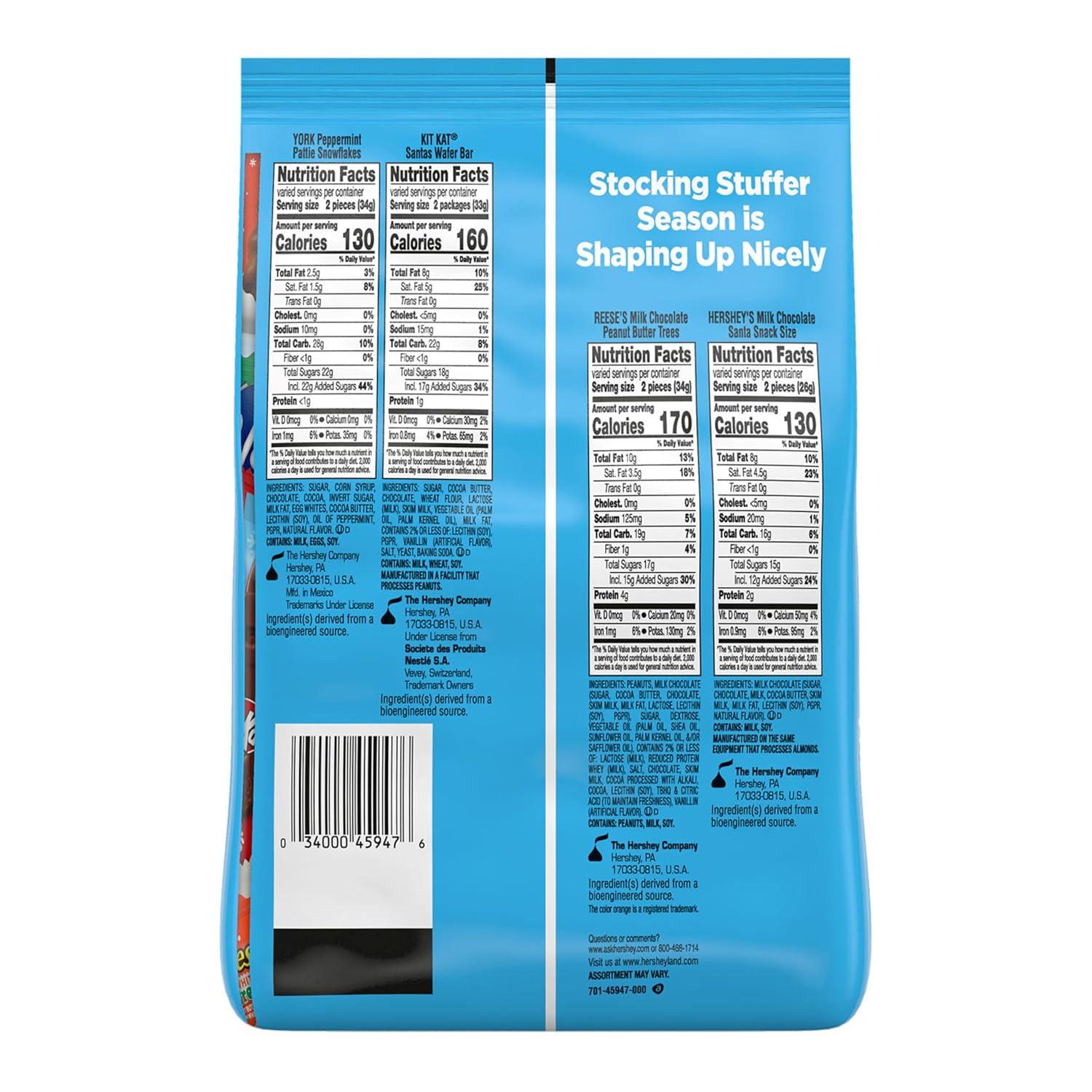 imageHershey Assorted Flavored Christmas Candy Bulk Bag 3245 ozAssorted