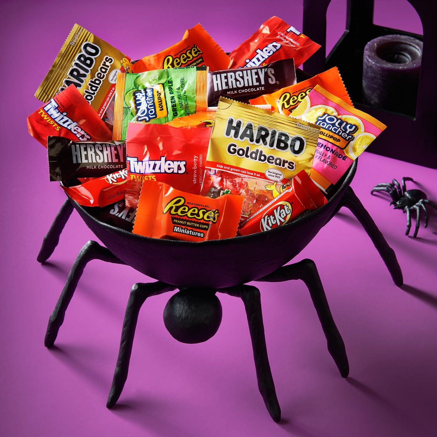 imageHershey Miniatures Assorted Flavored Halloween Candy Bag 2093 oz 65 Pieces