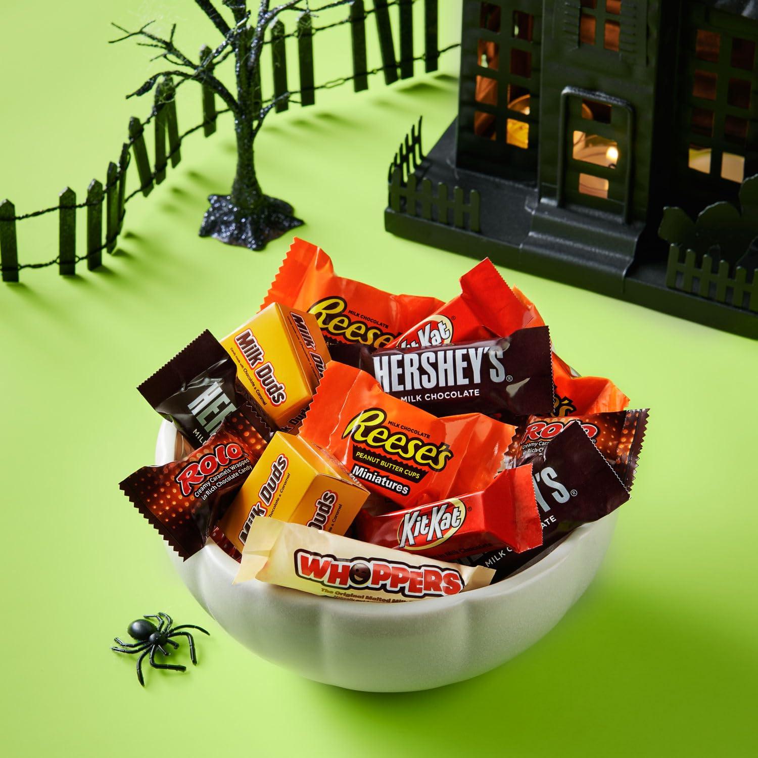 imageHershey Miniatures Assorted Flavored Halloween Candy Bulk Bag 3593 oz 115 Pieces115 Count Pack of 1