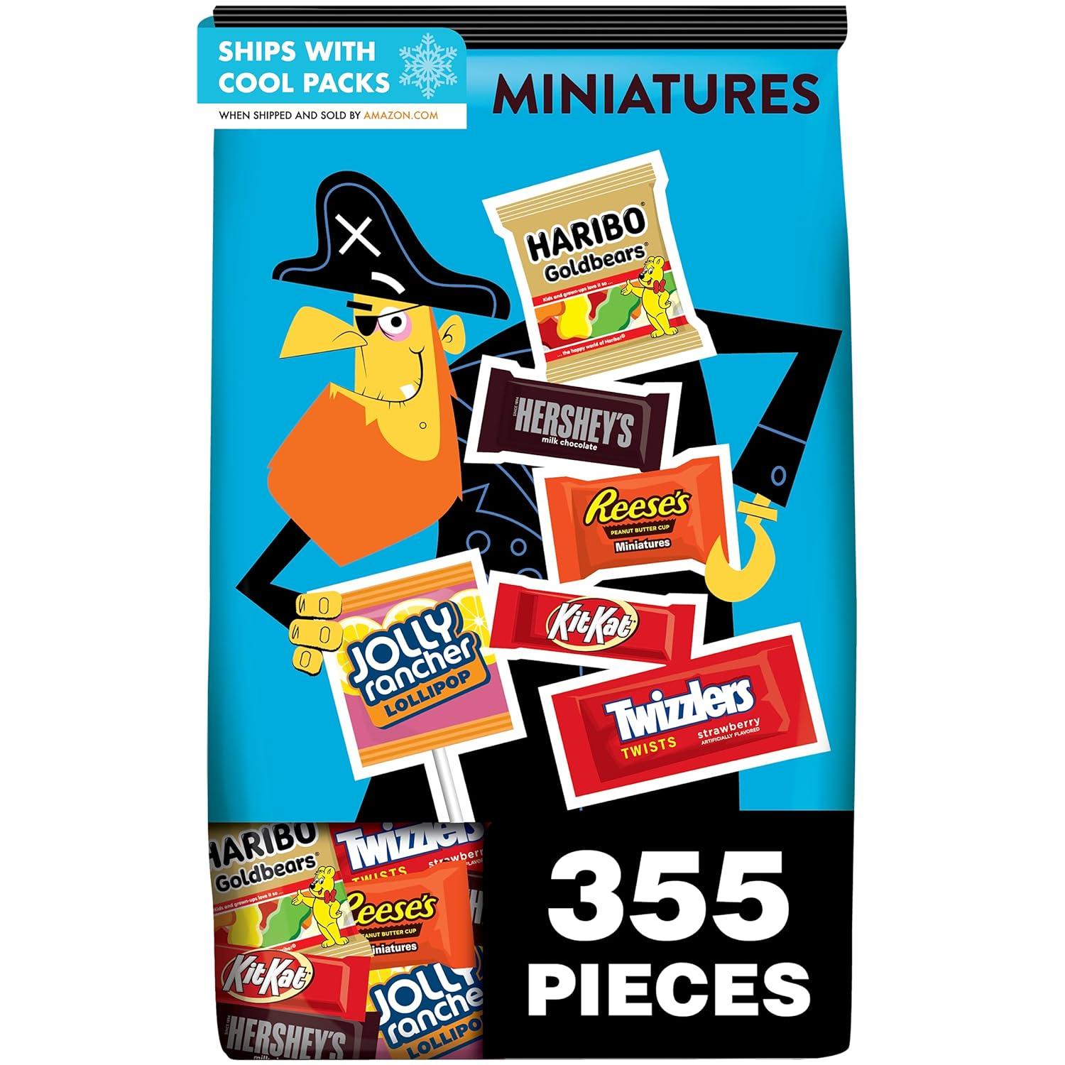 imageHershey Miniatures Assorted Flavored Halloween Candy Bulk Bag 9796 oz 330 PiecesAssorted