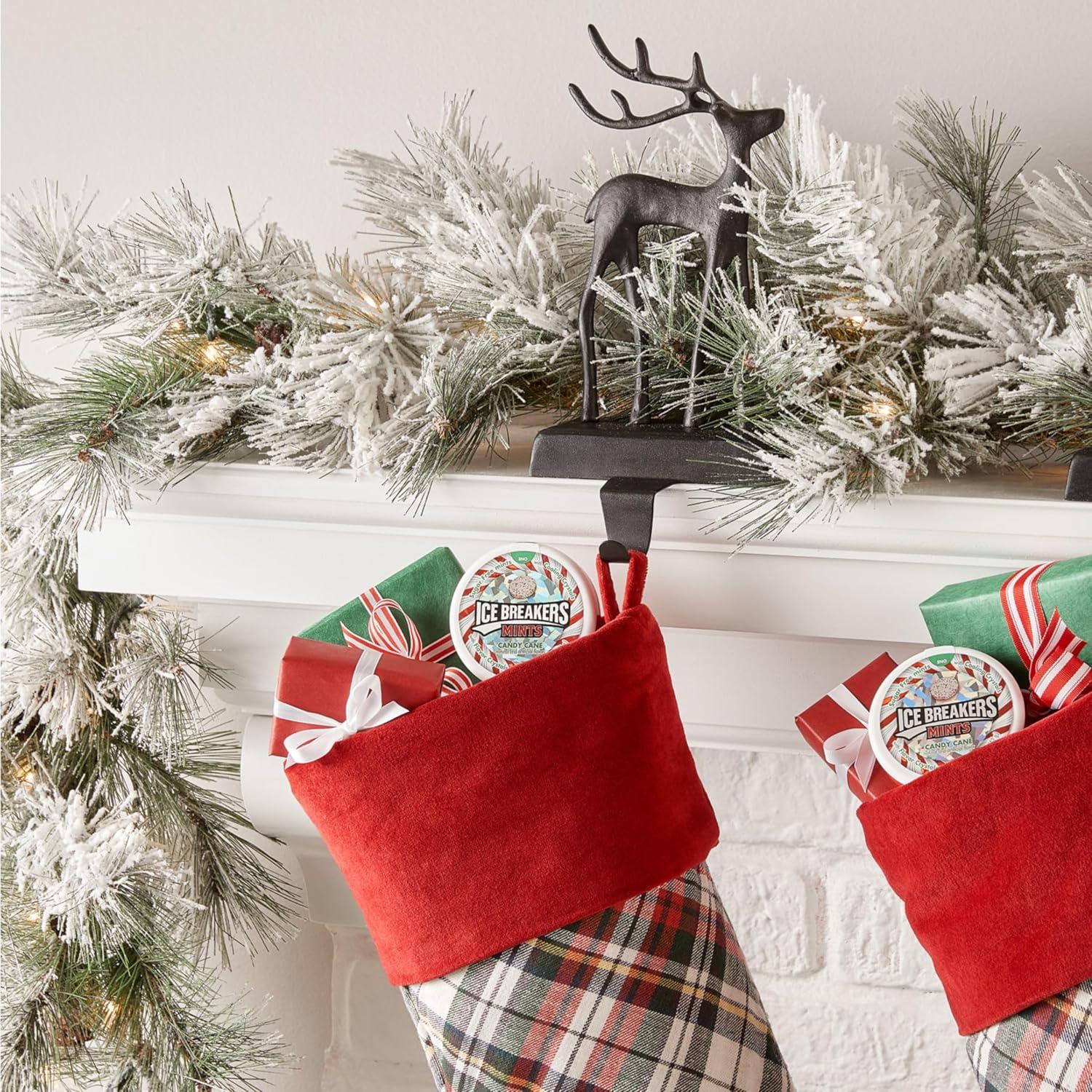 imageICE BREAKERS Candy Cane Christmas Stocking Stuffer Sugar Free Breath Mints Tins 15 oz 8 Count