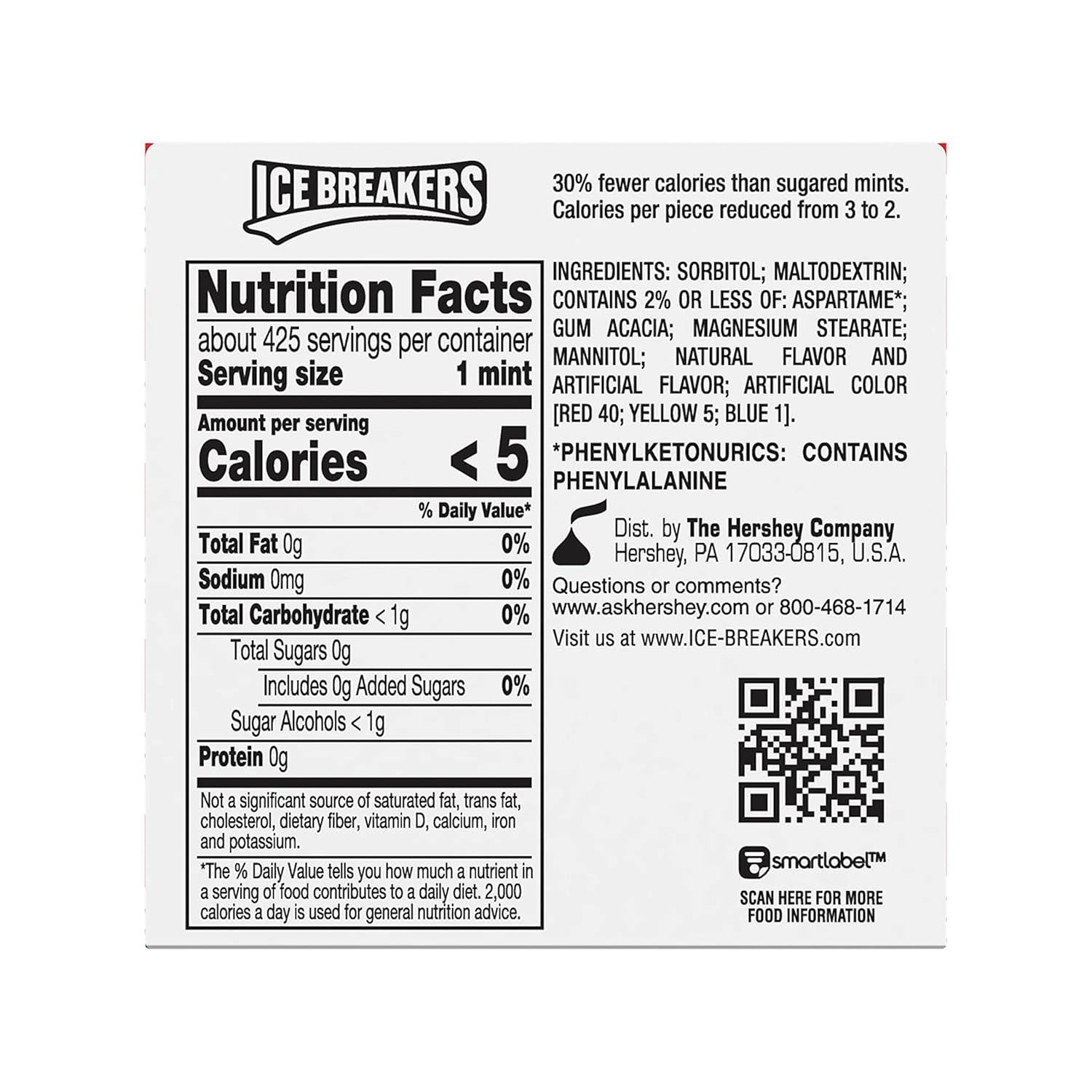 imageICE BREAKERS Candy Cane Christmas Stocking Stuffer Sugar Free Breath Mints Tins 15 oz 8 Count