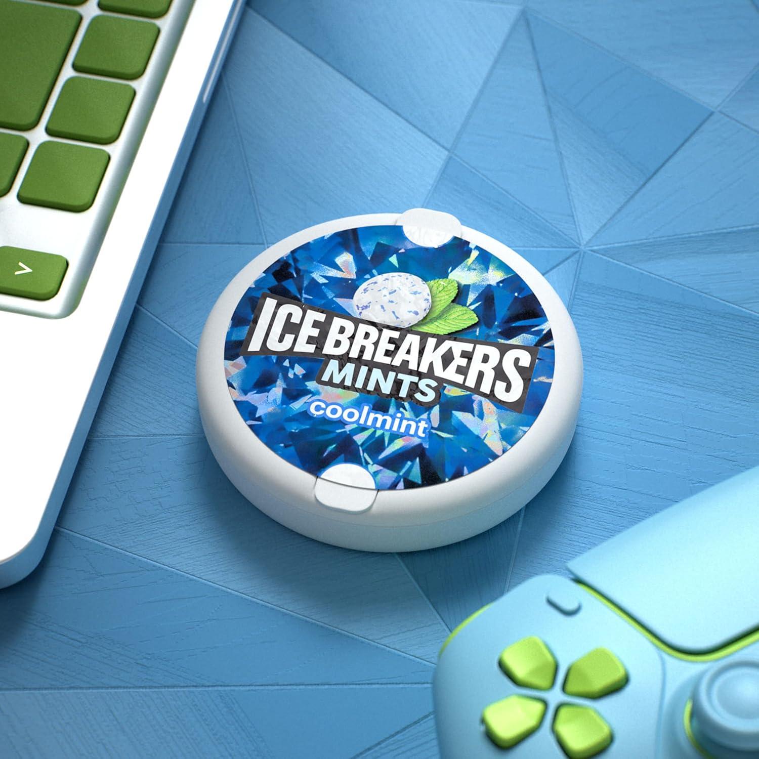 imageICE BREAKERS Coolmint Sugar Free Mints Tins 15 oz 8 CountCoolmint