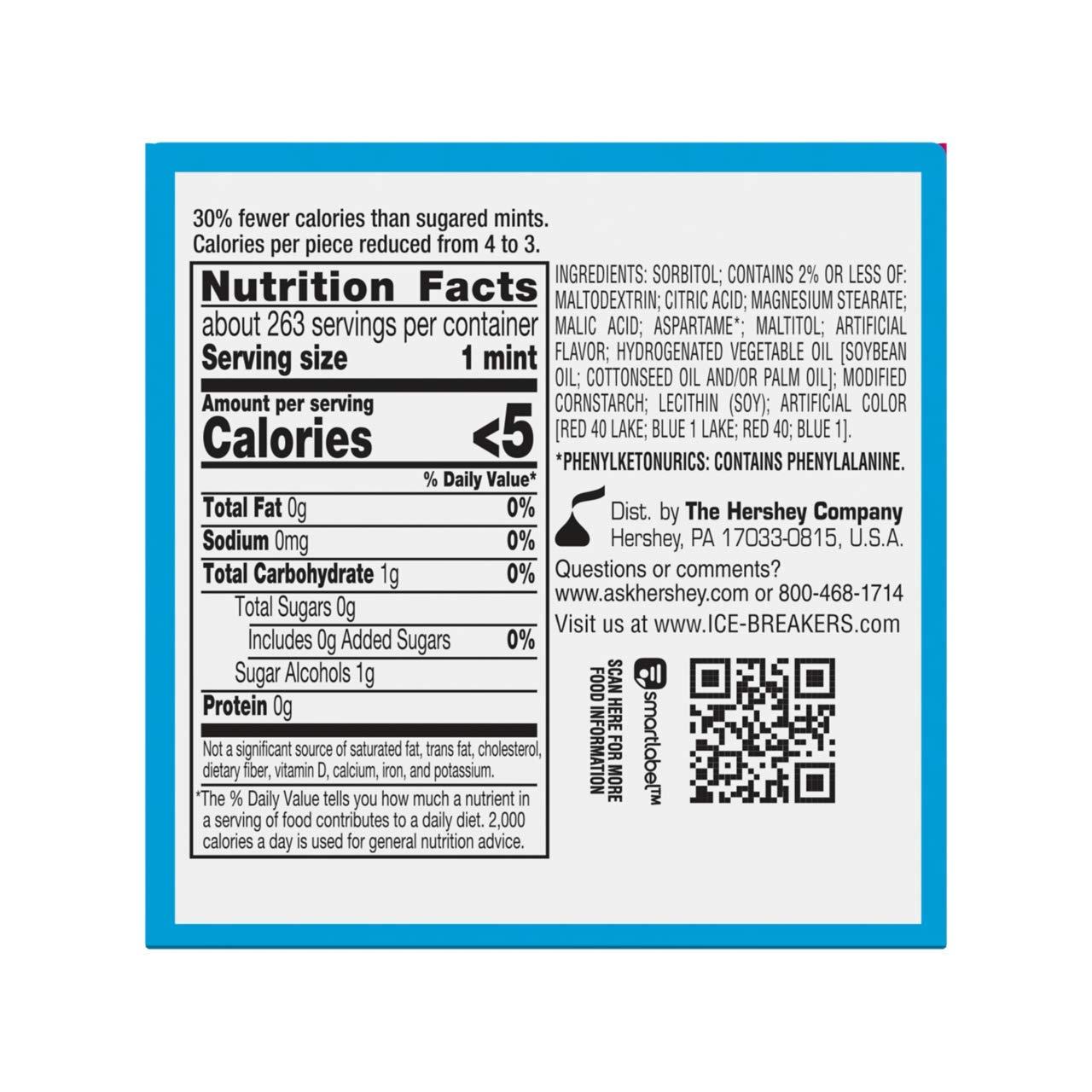 imageICE BREAKERS Duo Fruit Plus Cool Raspberry Flavored Sugar Free Mints Pucks 13 oz 8 CountDuo  Mints