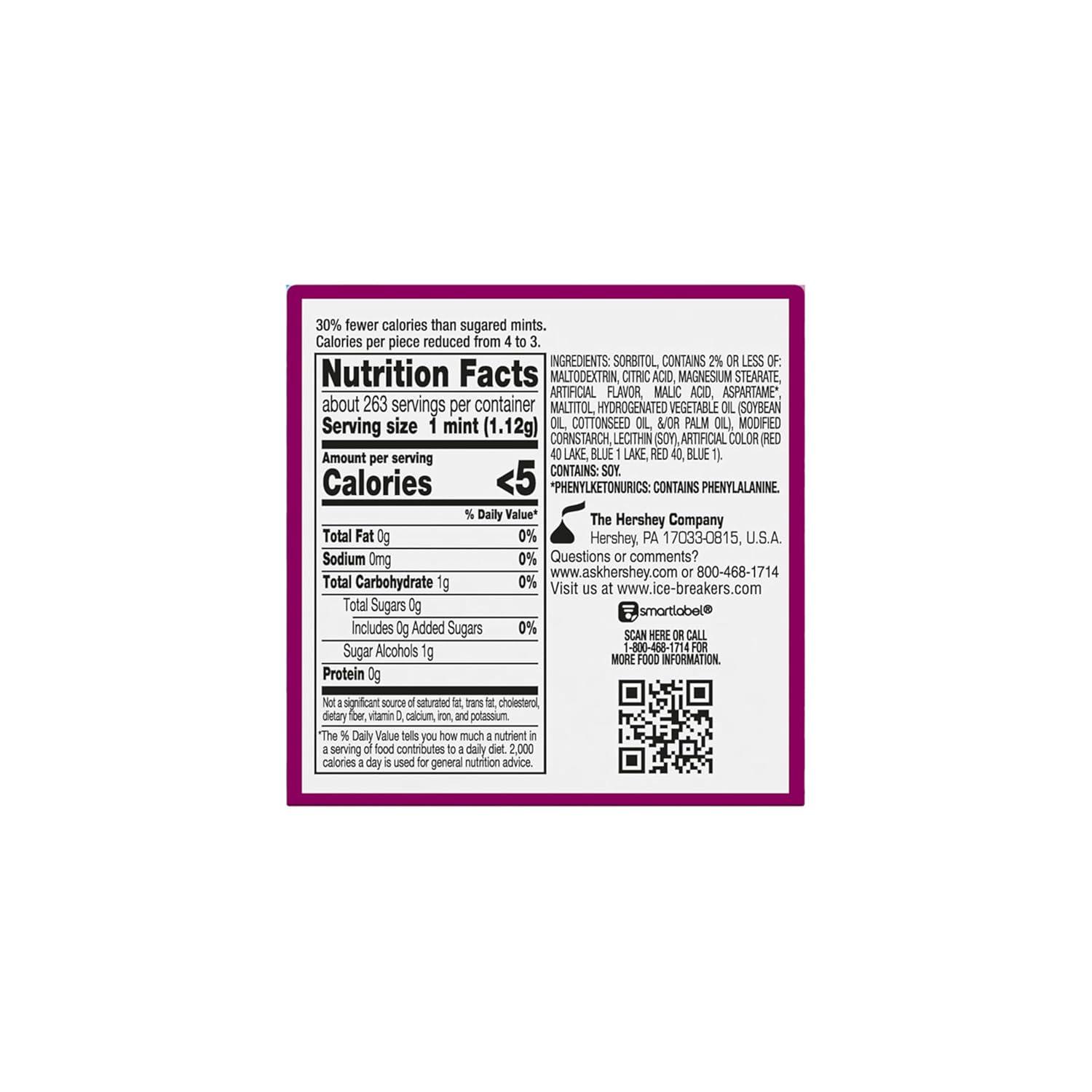 imageICE BREAKERS Duo Fruit Plus Cool Raspberry Flavored Sugar Free Mints Pucks 13 oz 8 CountRaspberry Cool