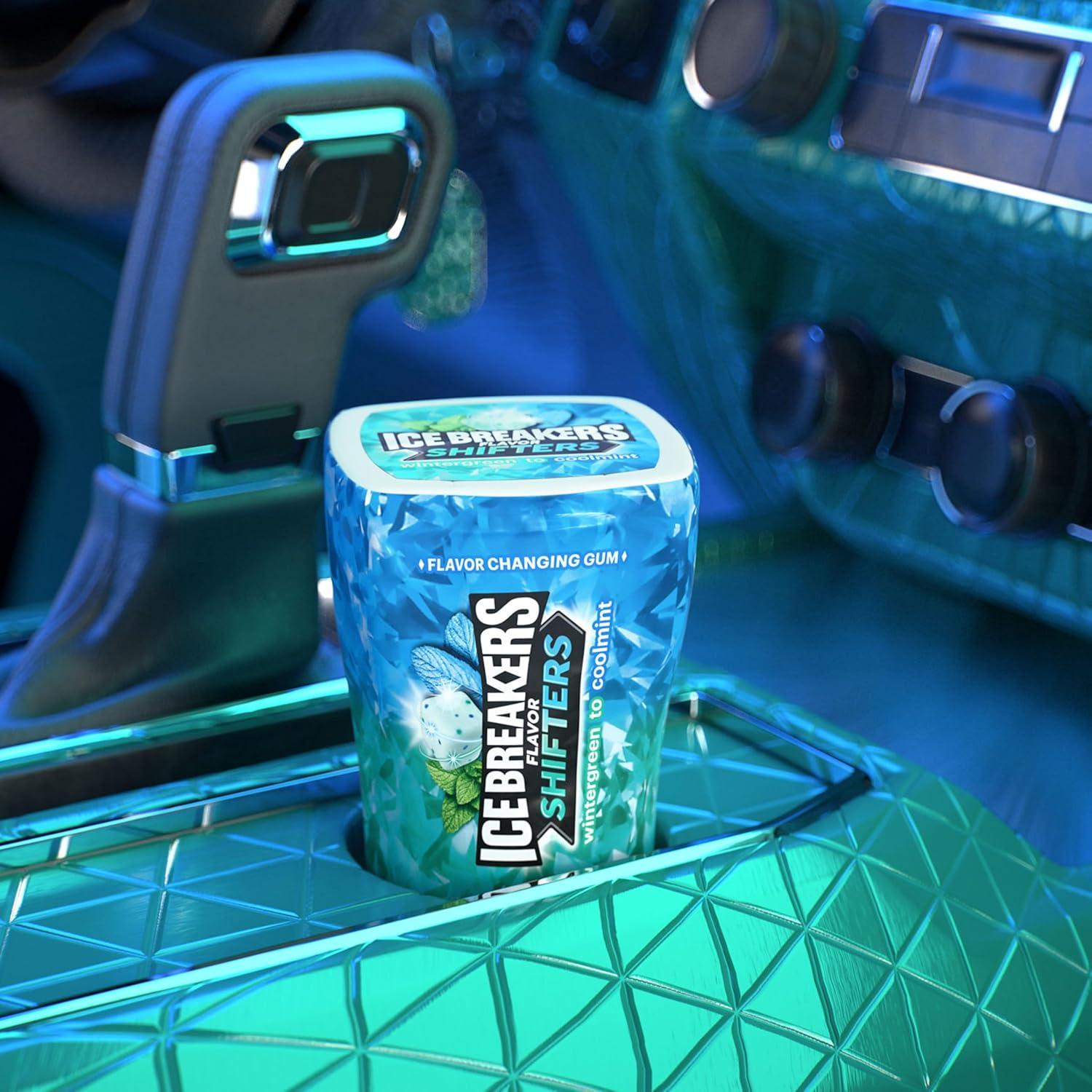 imageICE BREAKERS Flavor Shifters Wintergreen to Coolmint Flavored Sugar Free Chewing Gum Bottles 324 oz 40 Pieces 6 Count