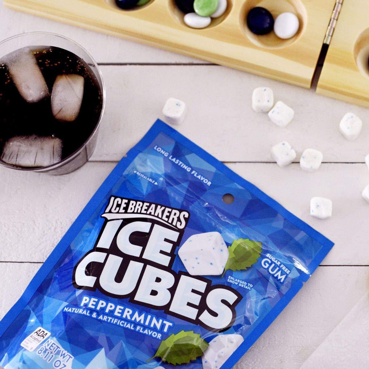 imageICE BREAKERS ICE CUBES Sugar Free Gum Peppermint 100 Pieces 811 Oz