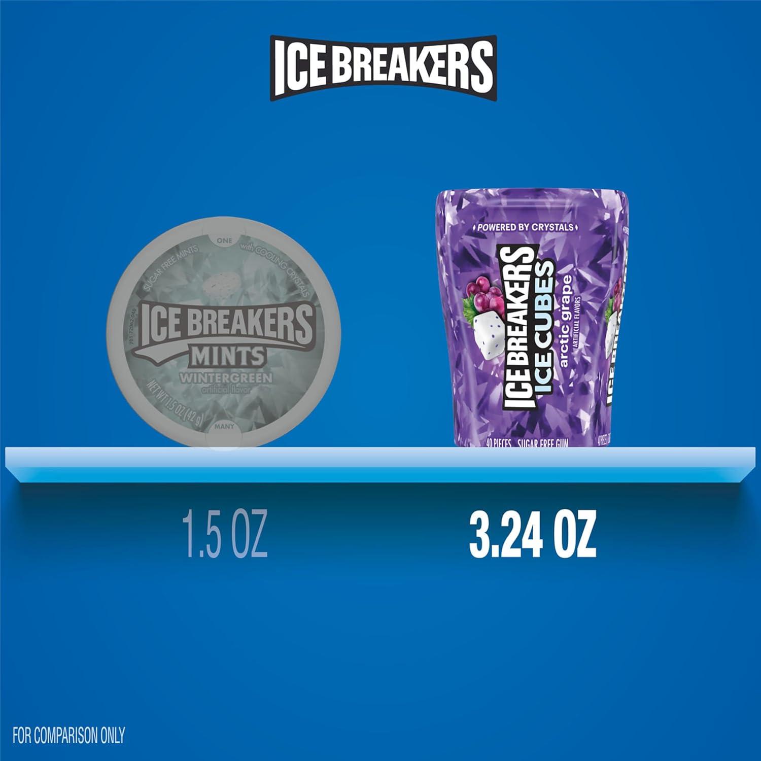 imageICE BREAKERS Ice Cubes Arctic Grape Flavored Sugar Free Chewing Gum Pouch 811 oz 100 PiecesArctic Grape