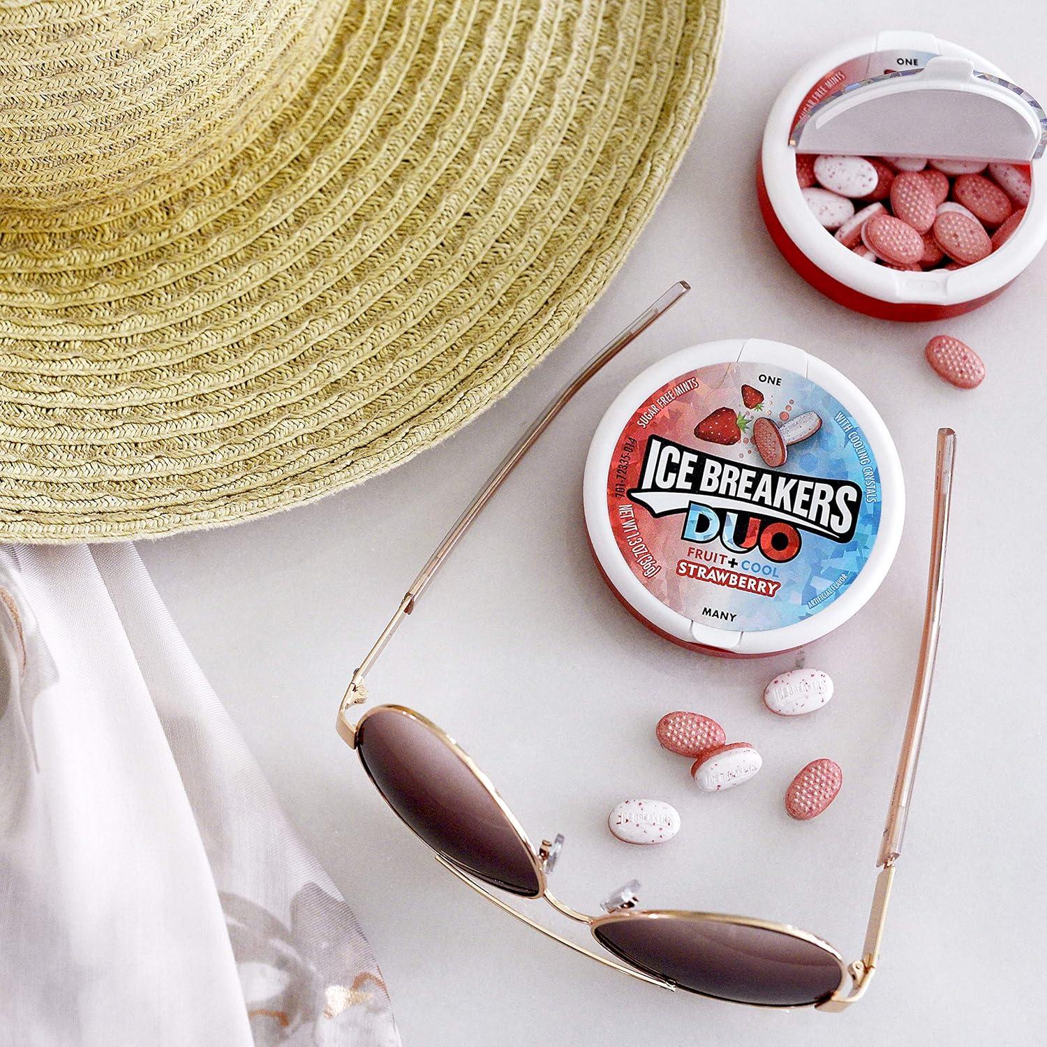 imageICE BREAKERS Wintergreen Sugar Free Mints Tins 15 oz 8 CountStrawberry  Wintergreen